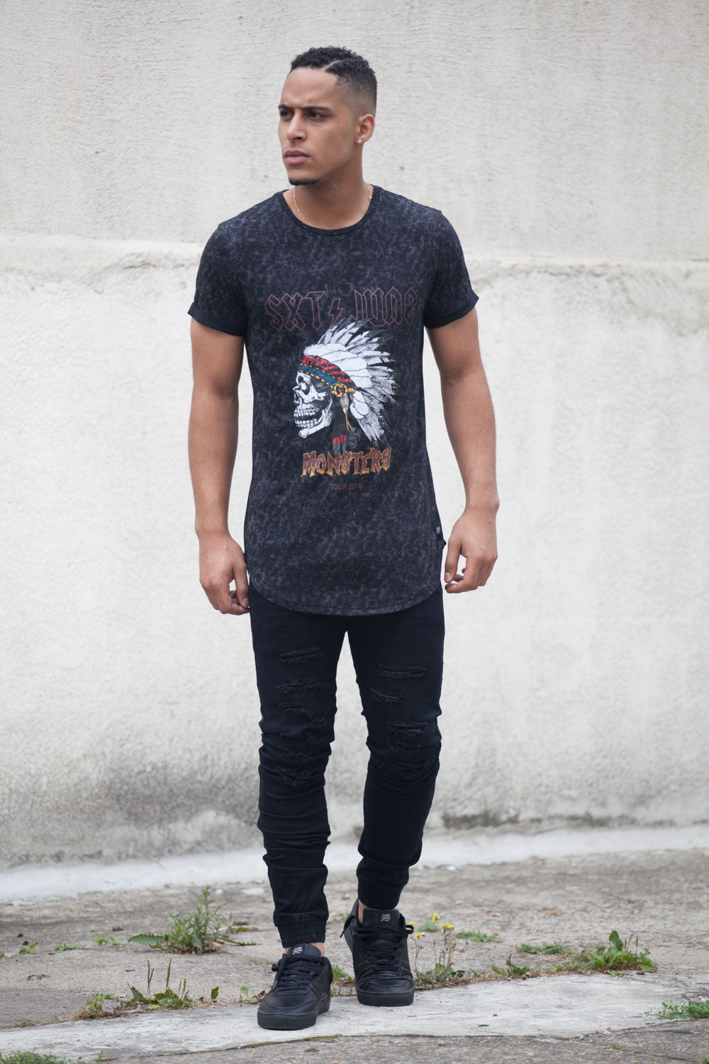 Sixth June - T-shirt Monsters Homme noir M2210WTS