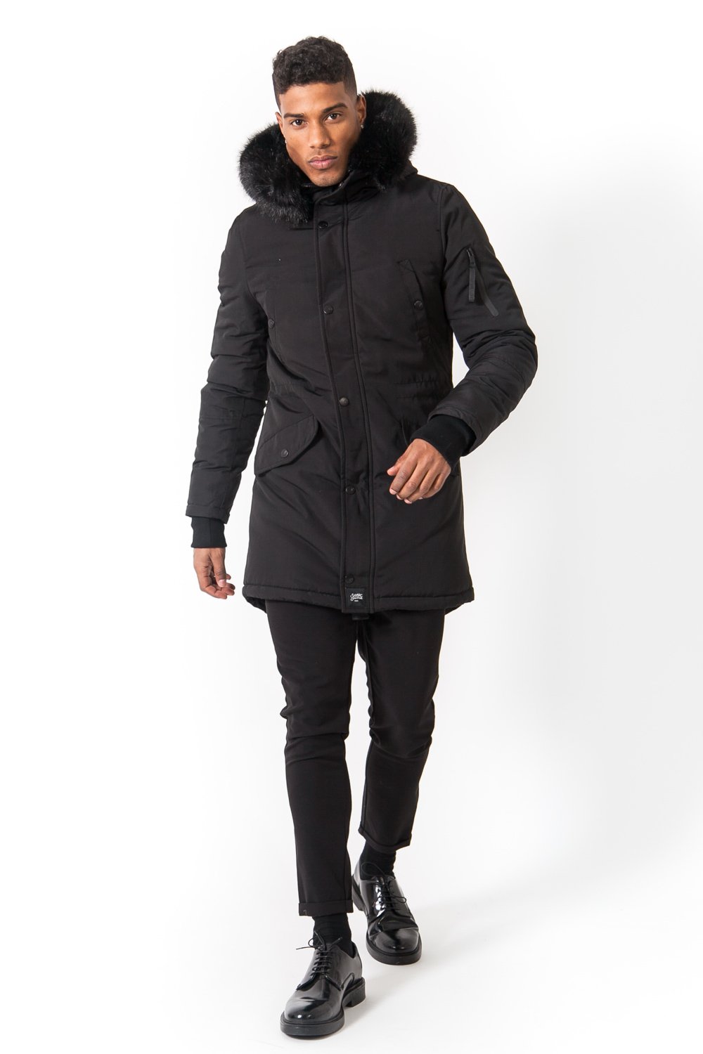 Sixth June - Parka nylon doublure fourrure noir