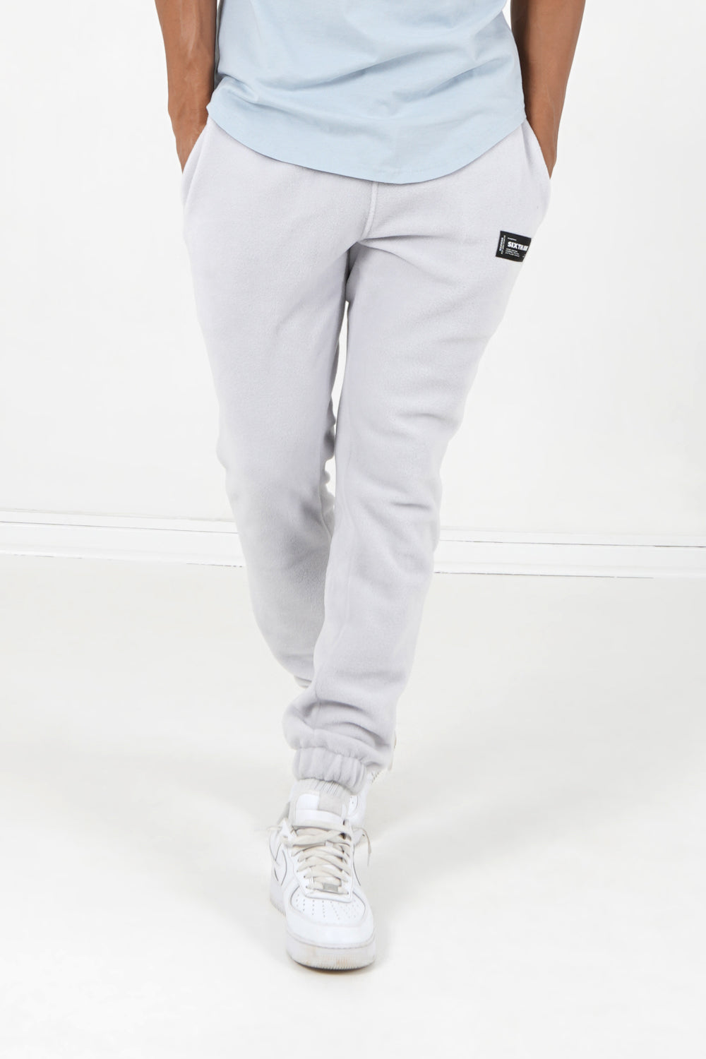 Sixth June - Jogging polaire logo Gris clair