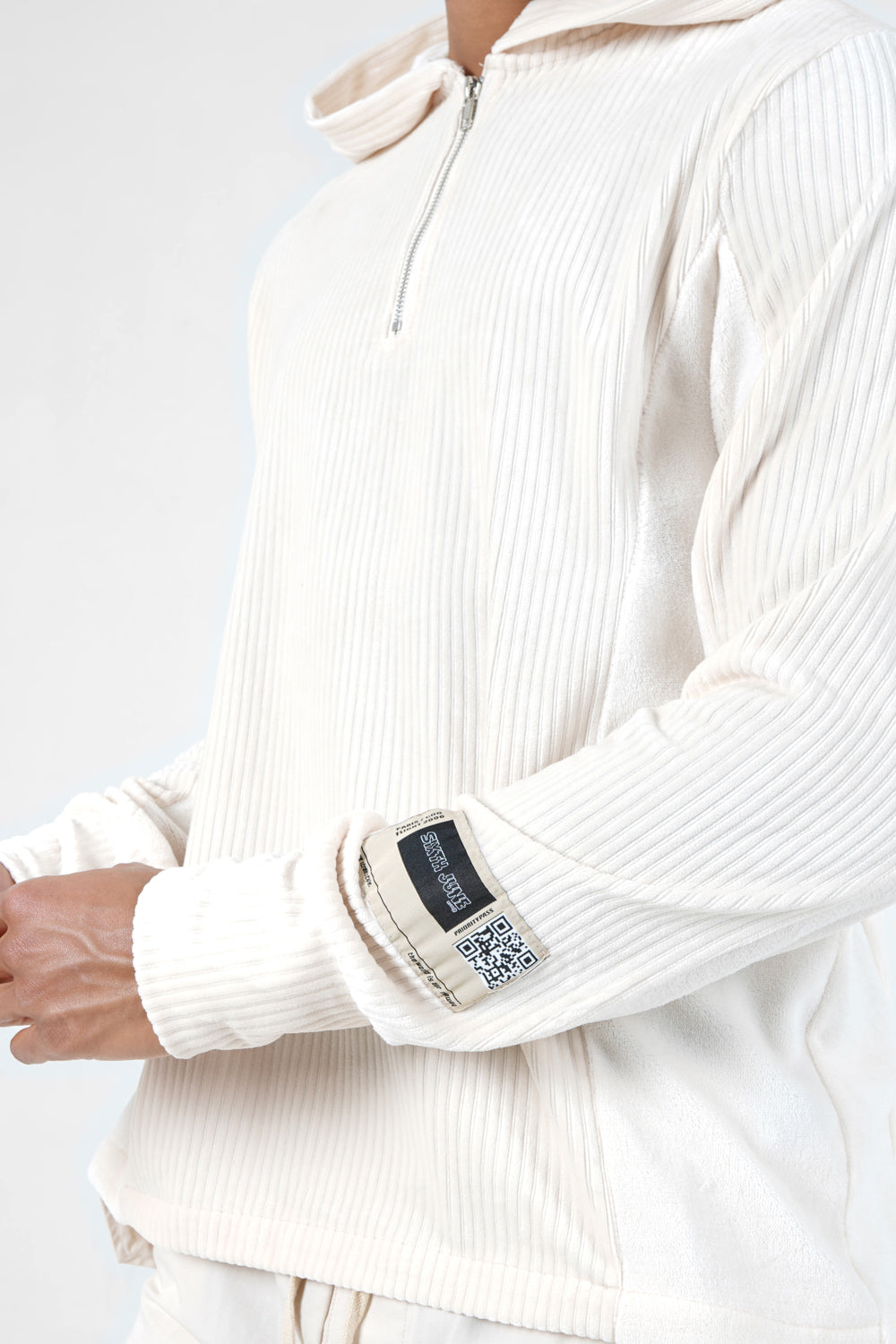 Sixth June - Sweat capuche velours Beige