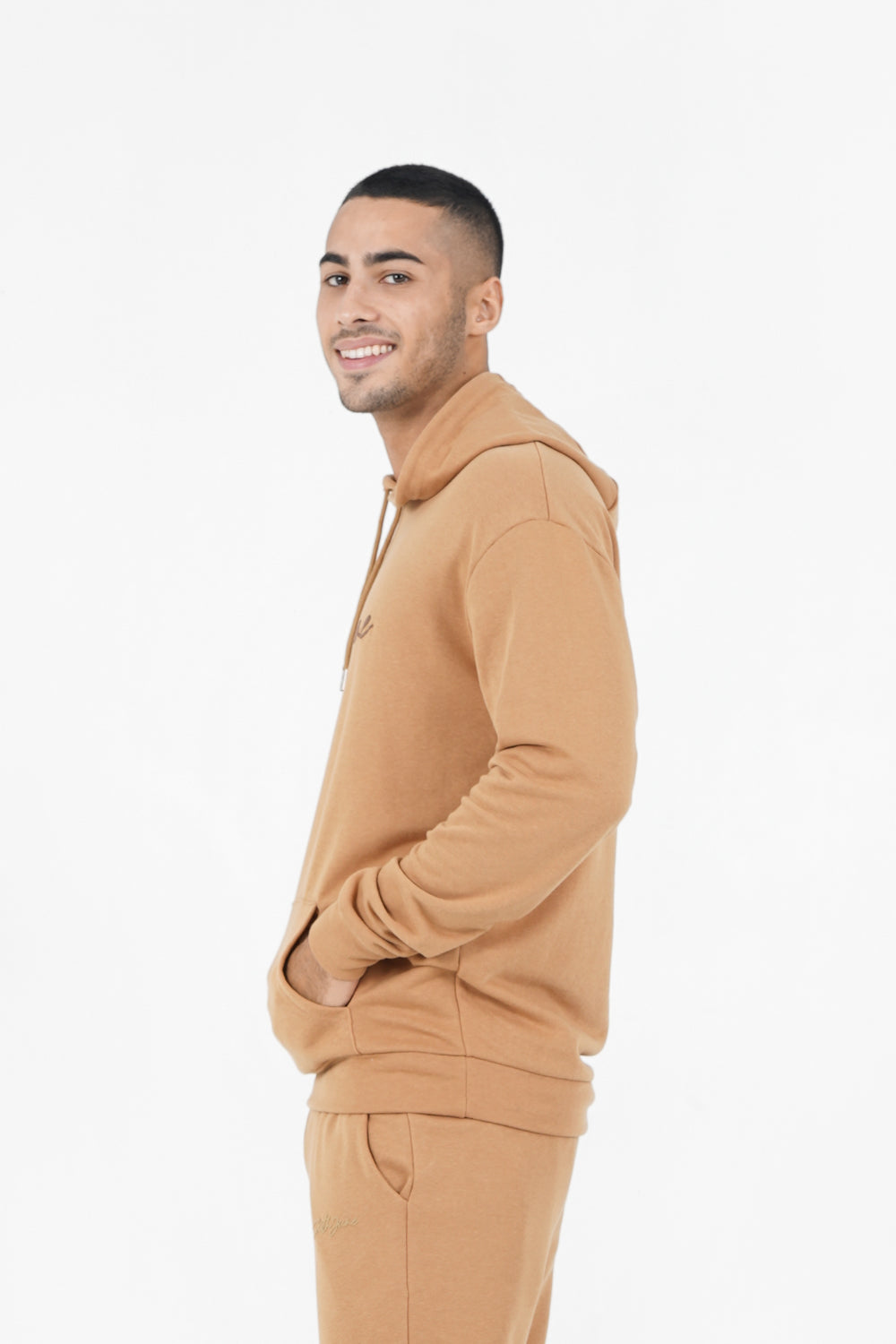 Sixth June - Sweat capuche logo signature Marron clair