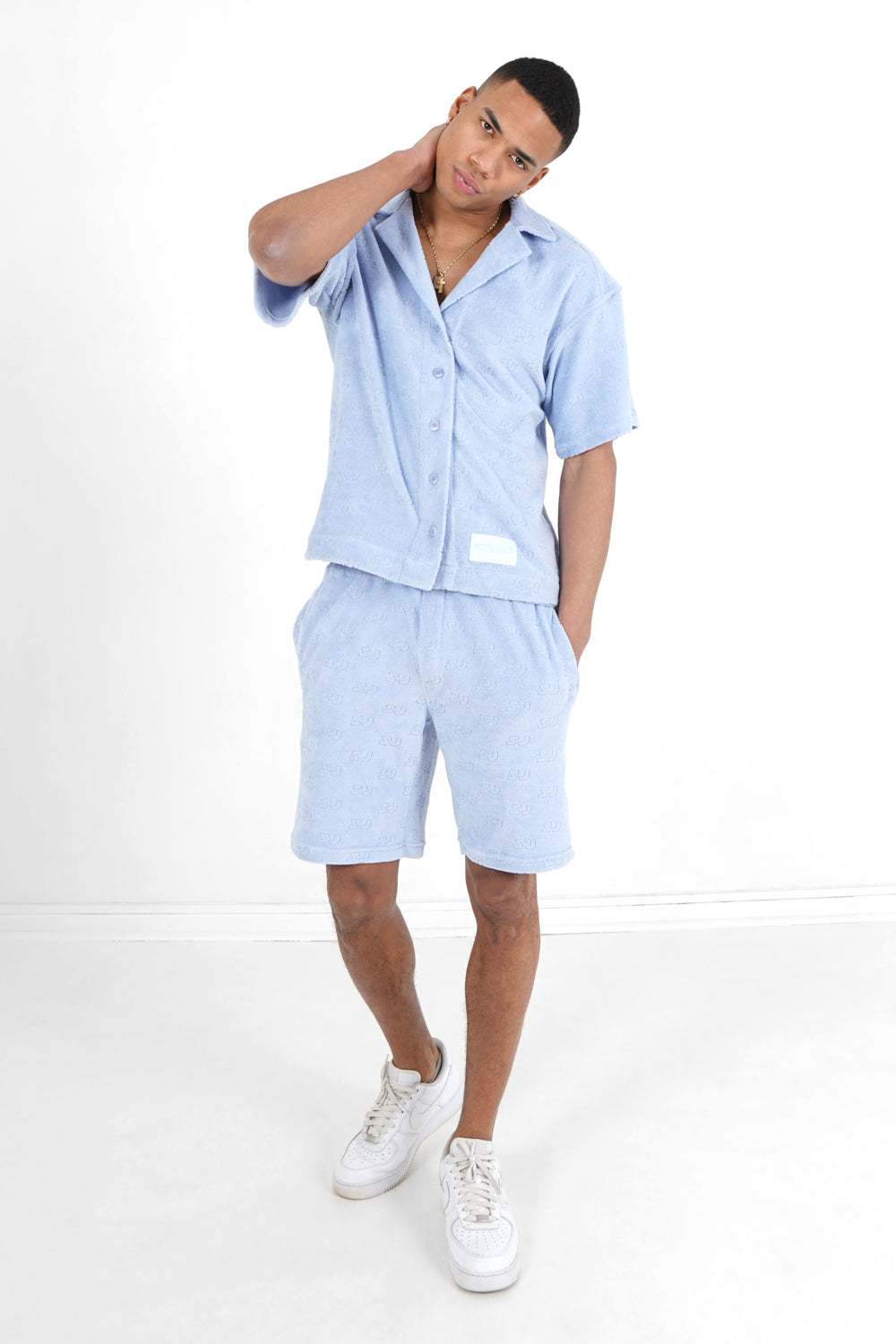 Sixth June - Chemise towel monogramme Bleu
