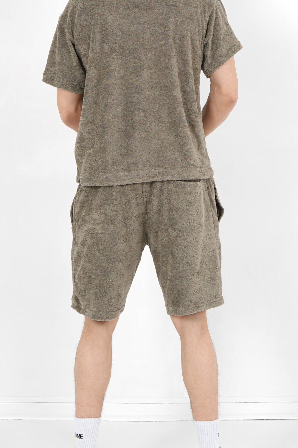 Sixth June - Short towel monogramme Vert kaki