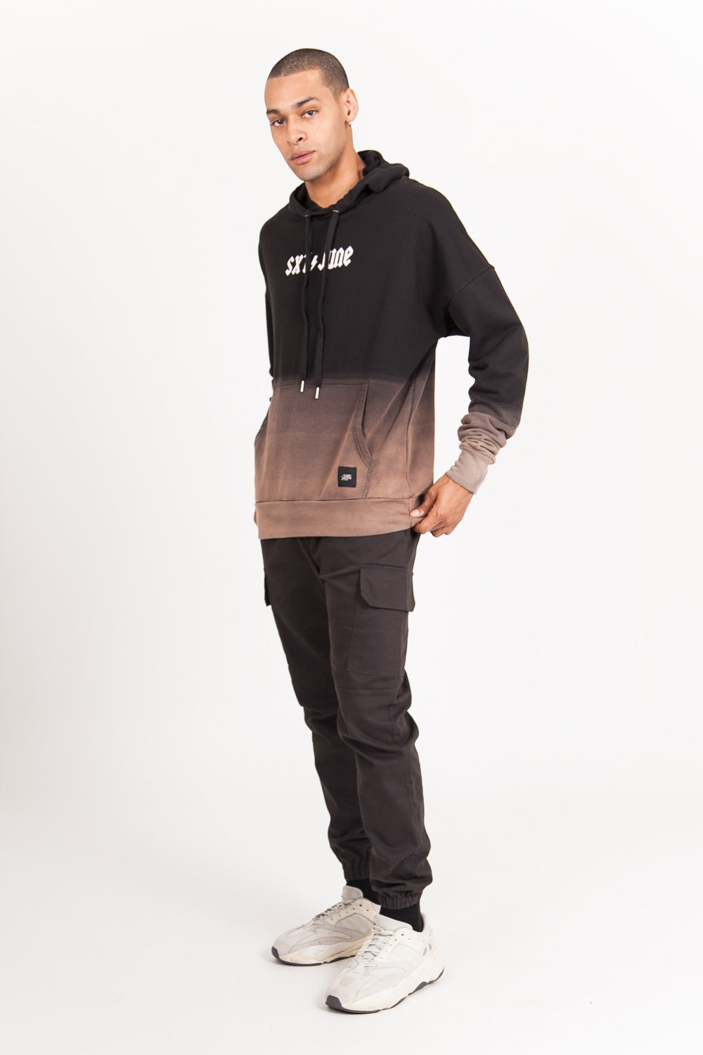 Sixth June - Sweat capuche tie and dye Sixth June noir coloré