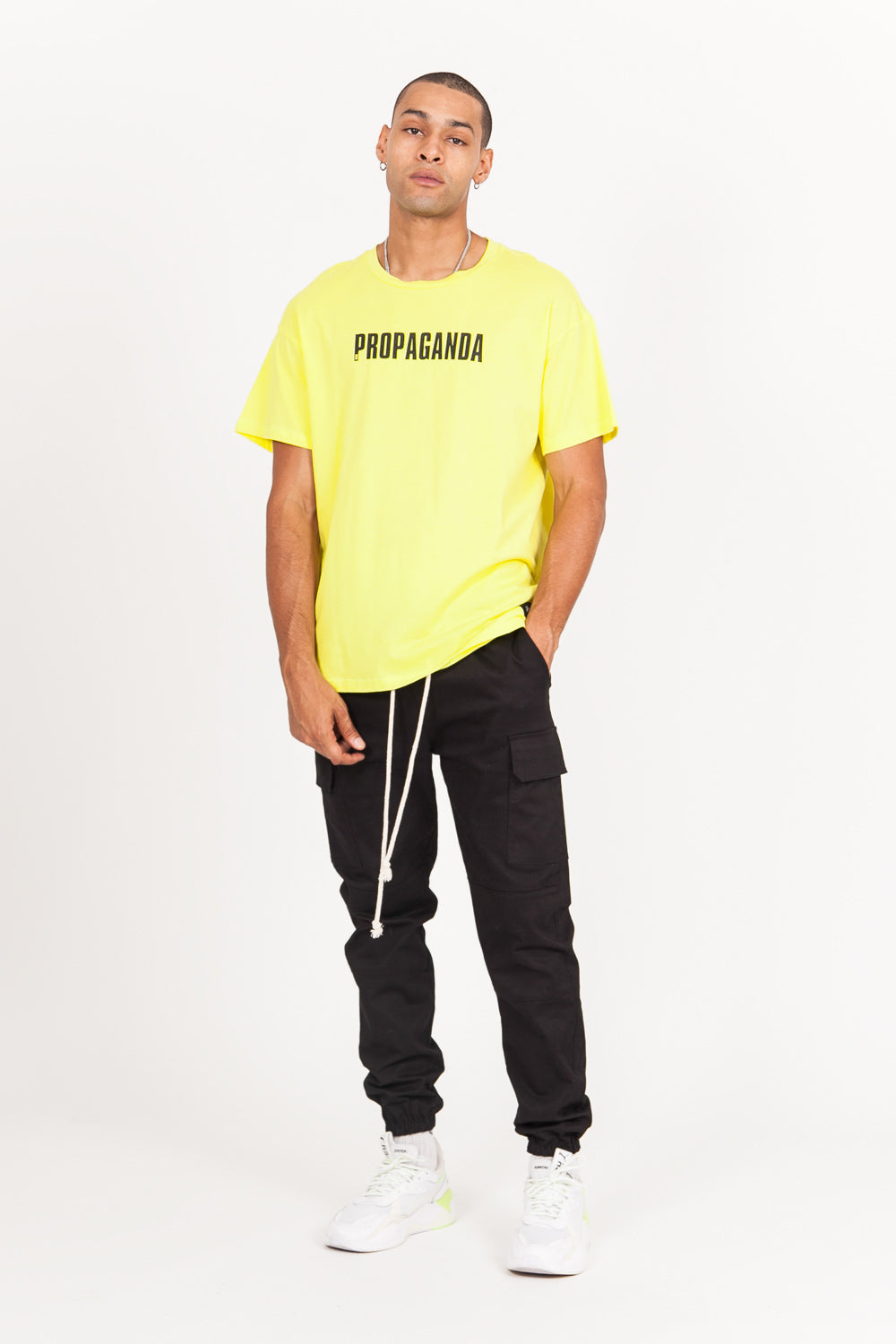 Sixth June - T-Shirt oversize Propaganda néon vert