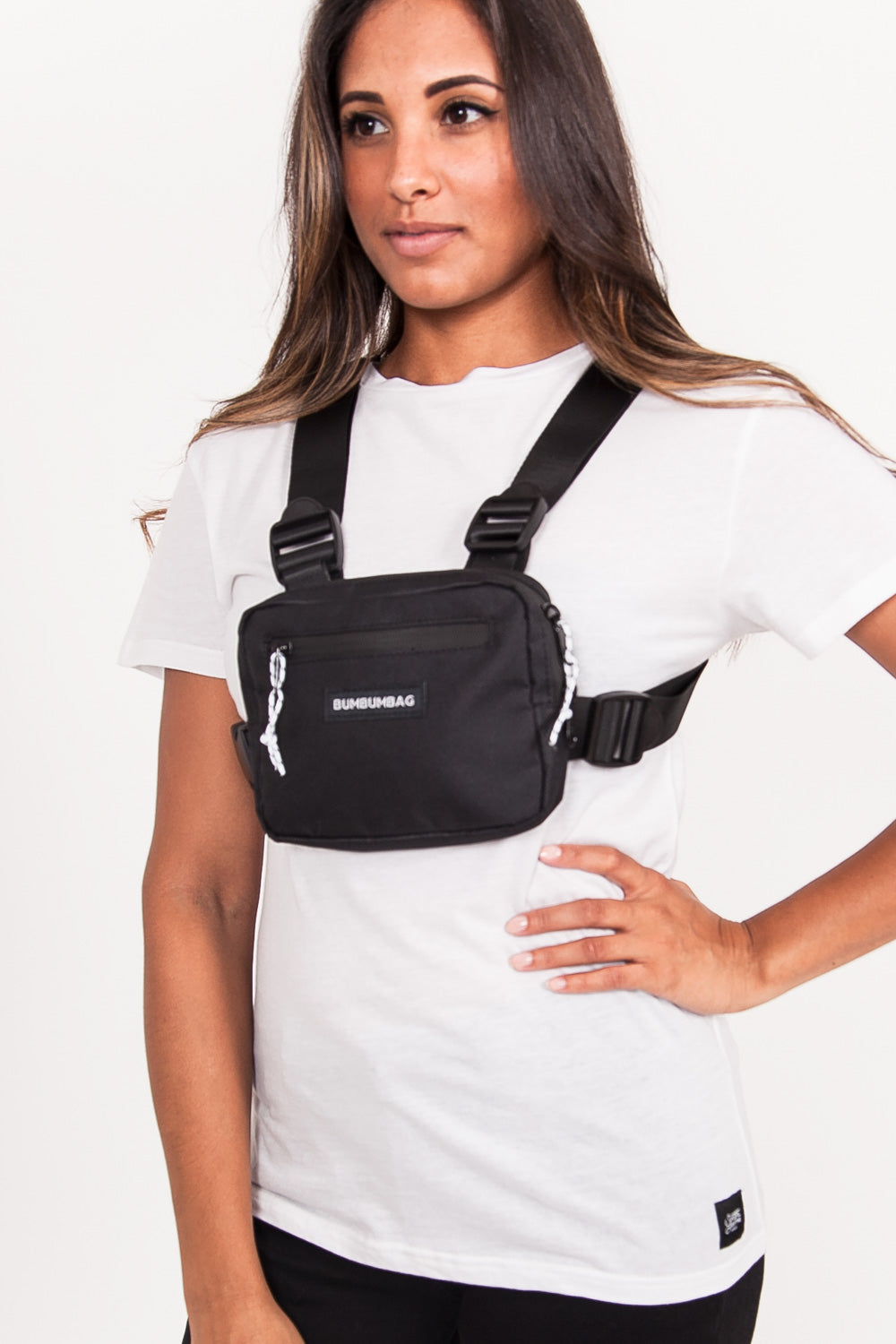 BumBumBag - Mini sac poitrine logo noir