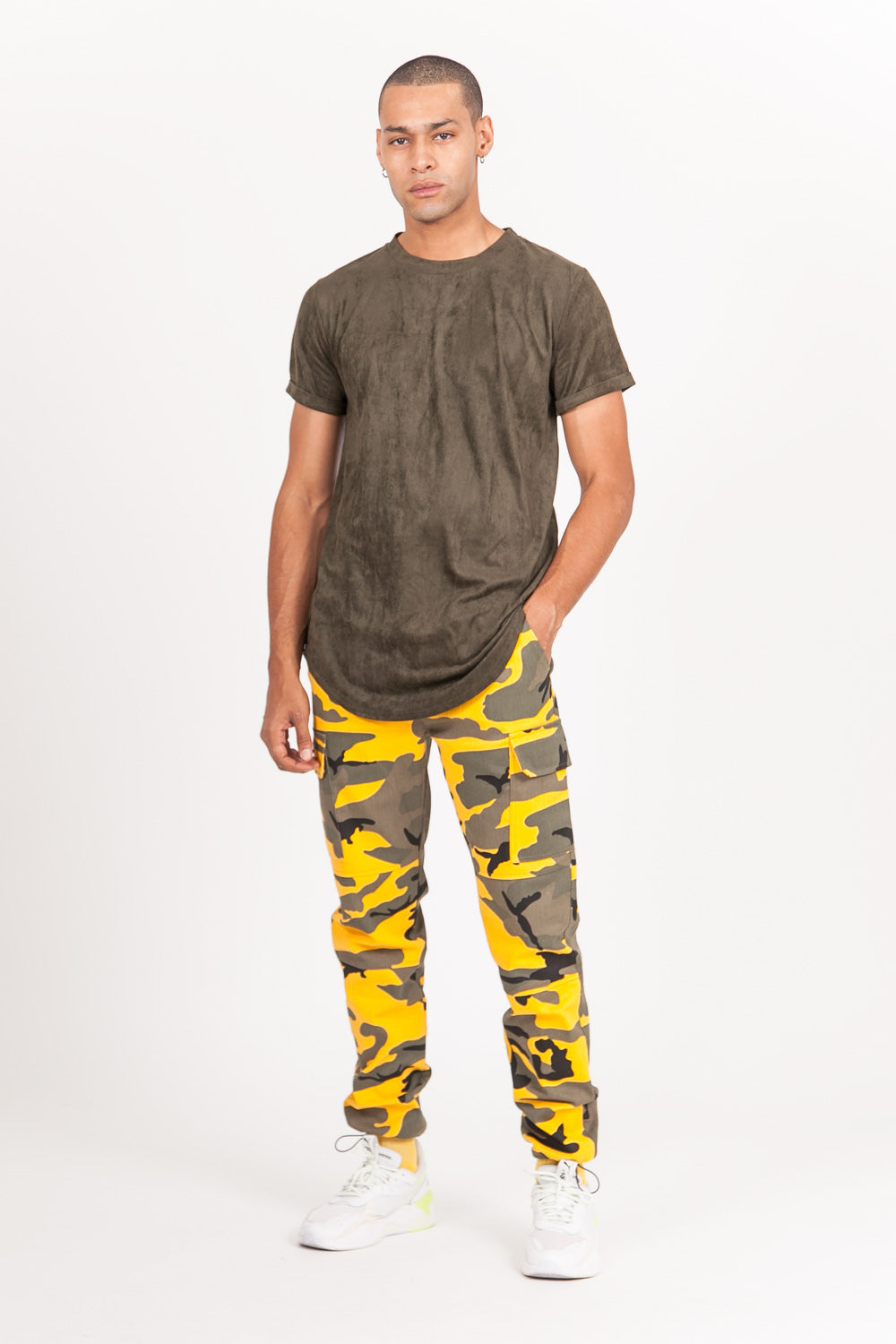 Sixth June - T-shirt suédine oversize kaki 1925V