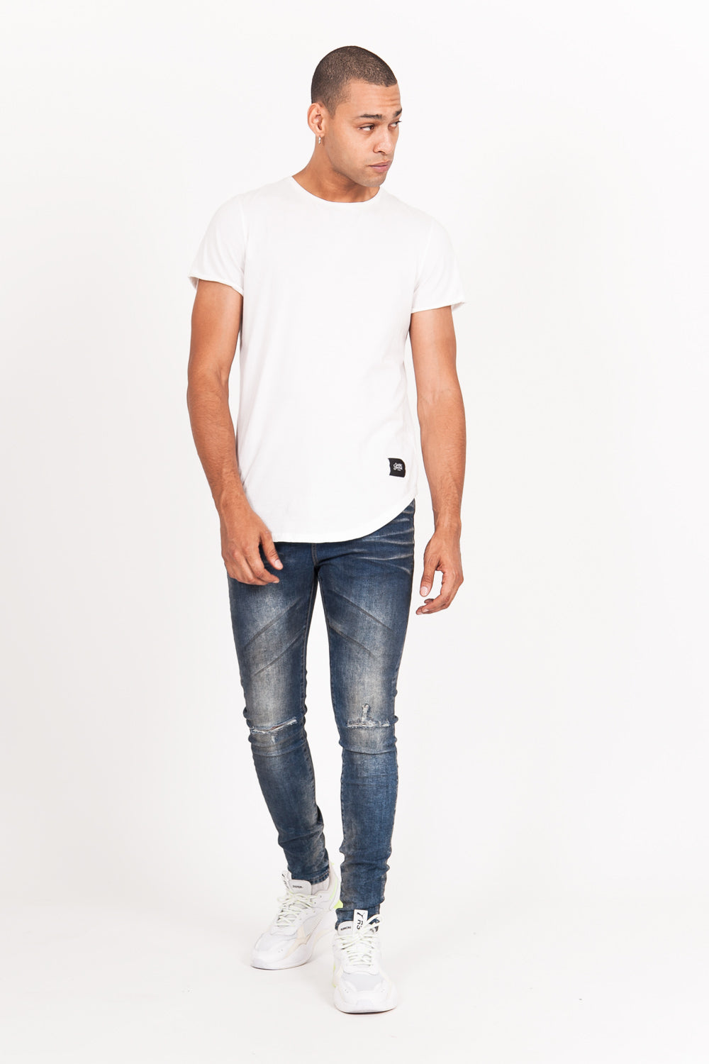 Sixth June - Jean trous genou délavé bleu