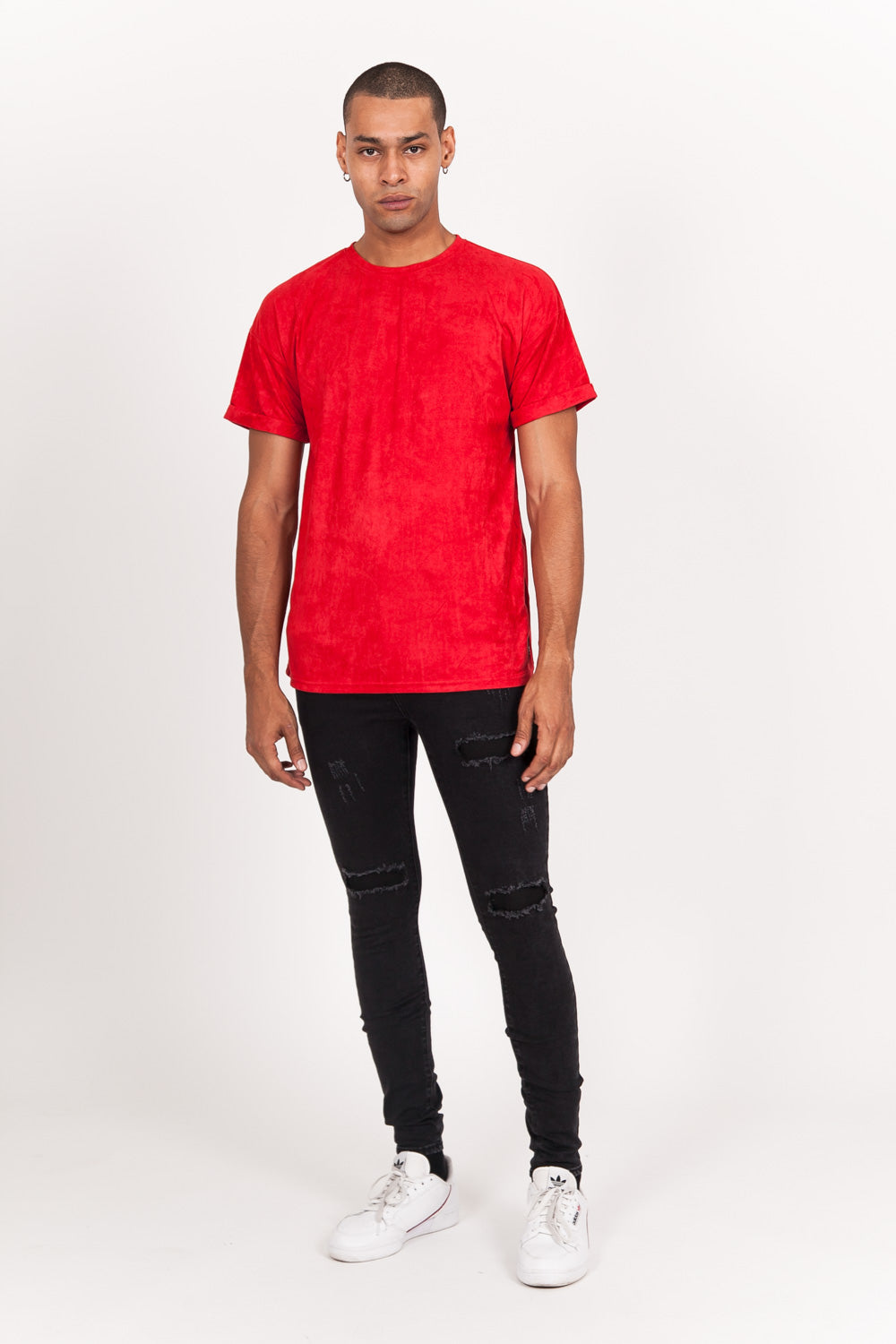 Sixth June - Jean destroy patch gauffré noir