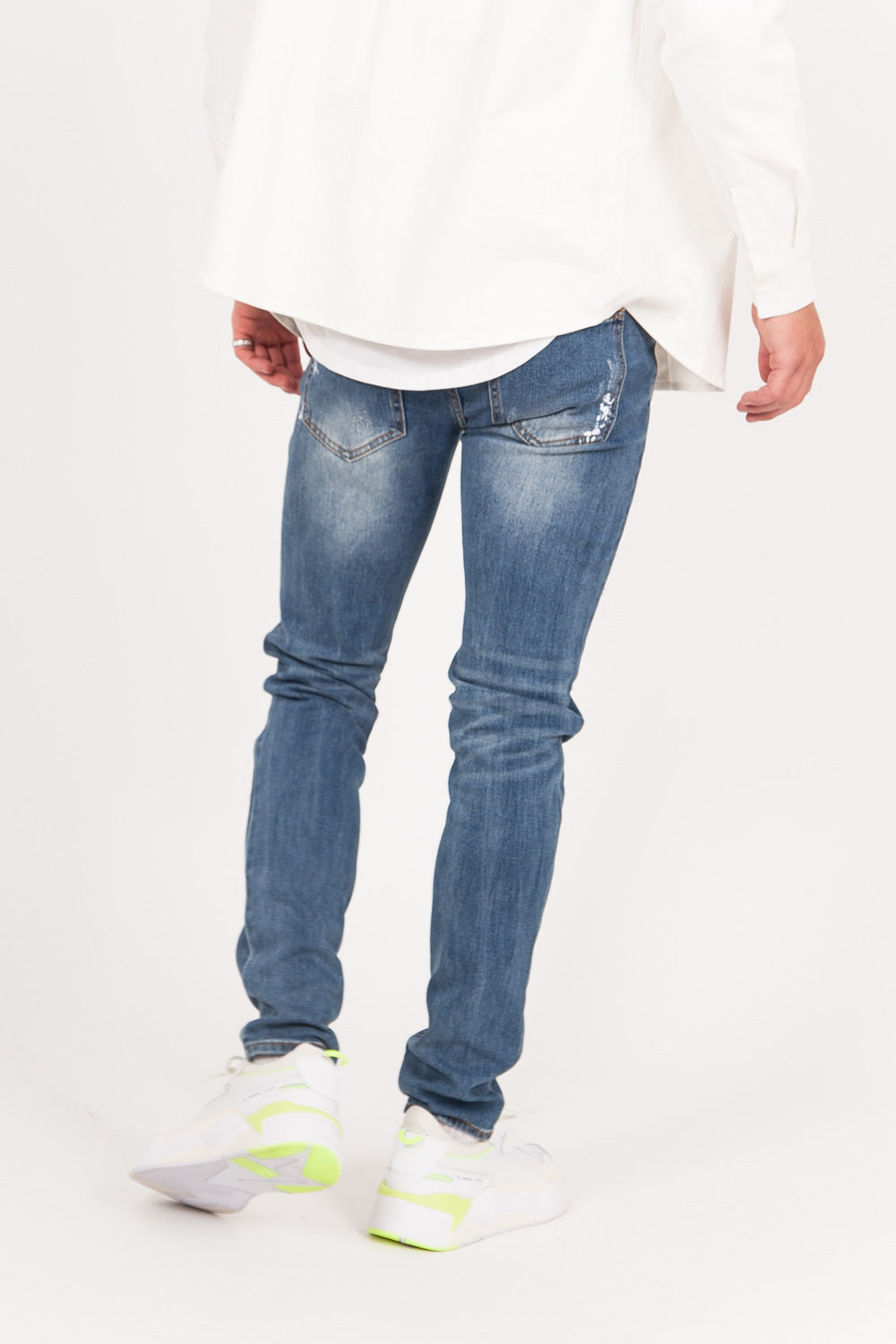 Sixth June - Jean déchiré tacheté bleu