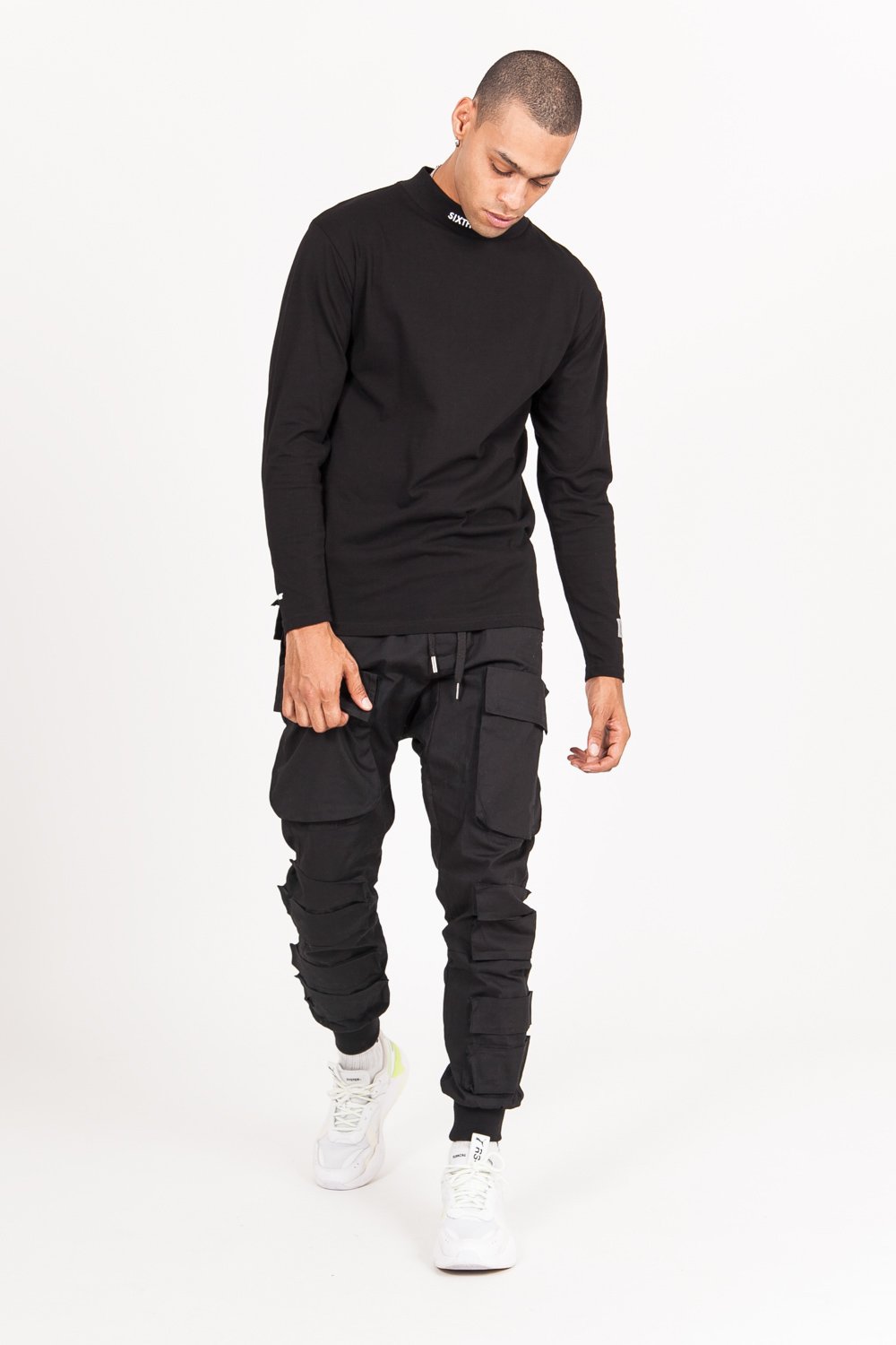 Sixth June - T-shirt col cheminée logo Noir