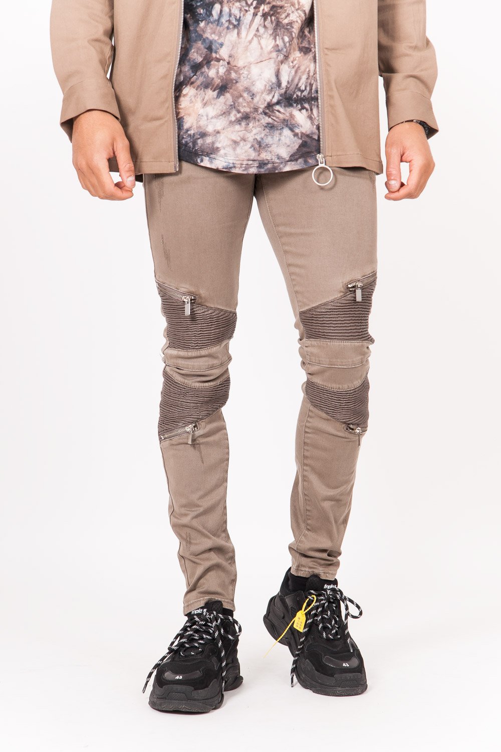 Jean biker beige M2246HDE