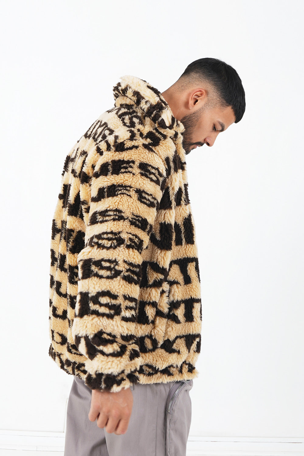 Sixth June - Veste fourrure logo Beige