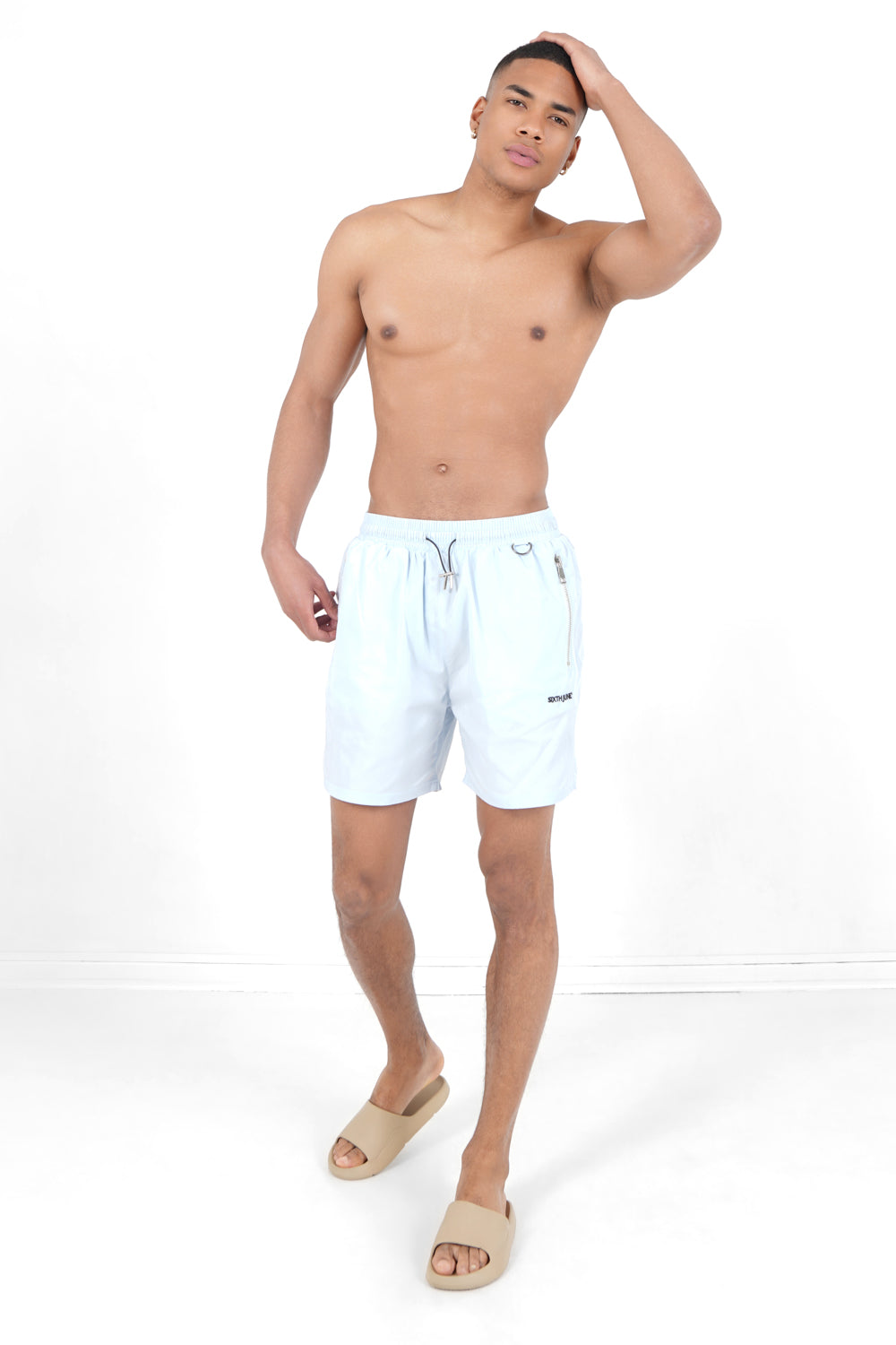 Sixth June - Short de bain poches Bleu clair