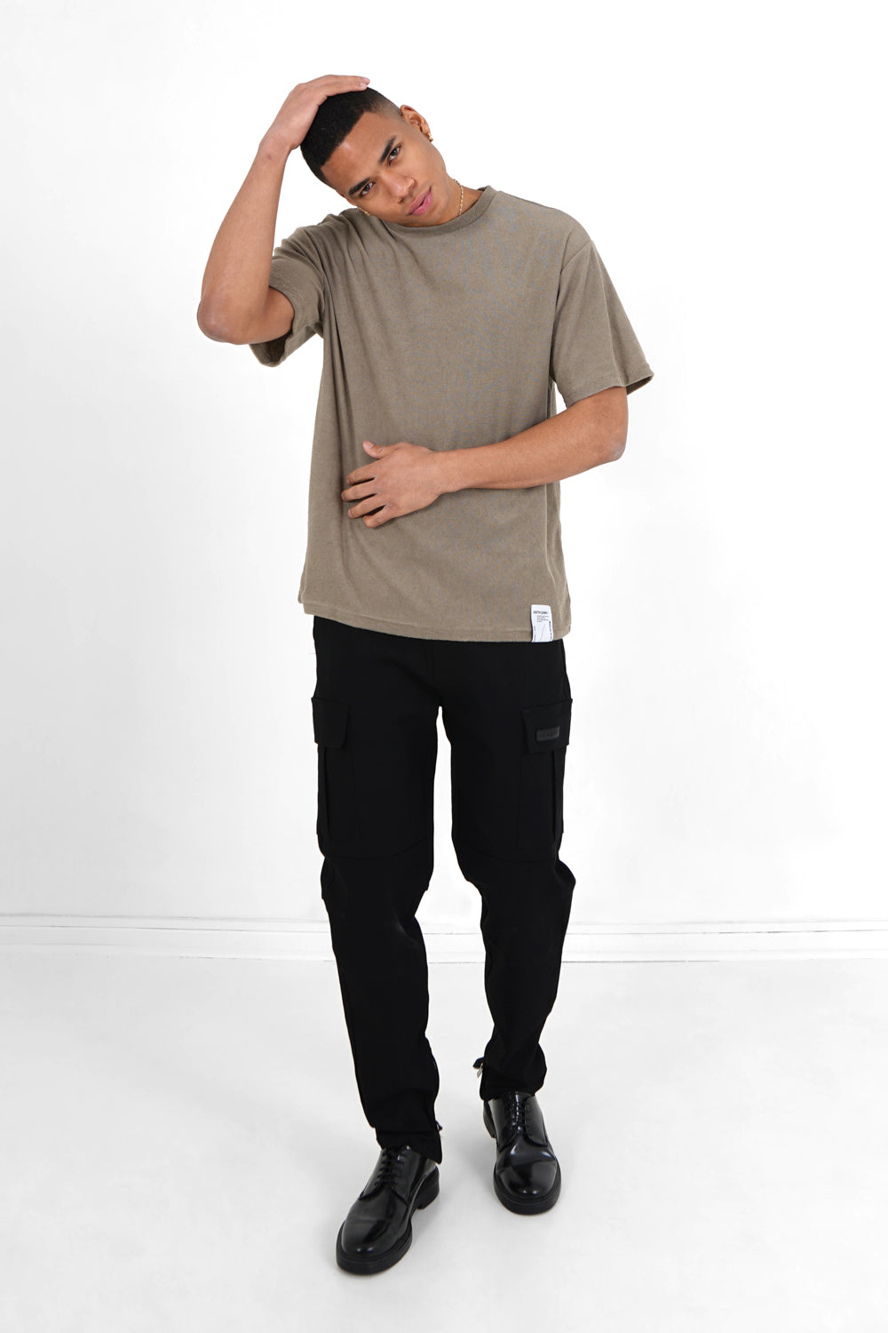 Sixth June - T-shirt tissu bouclette Vert kaki