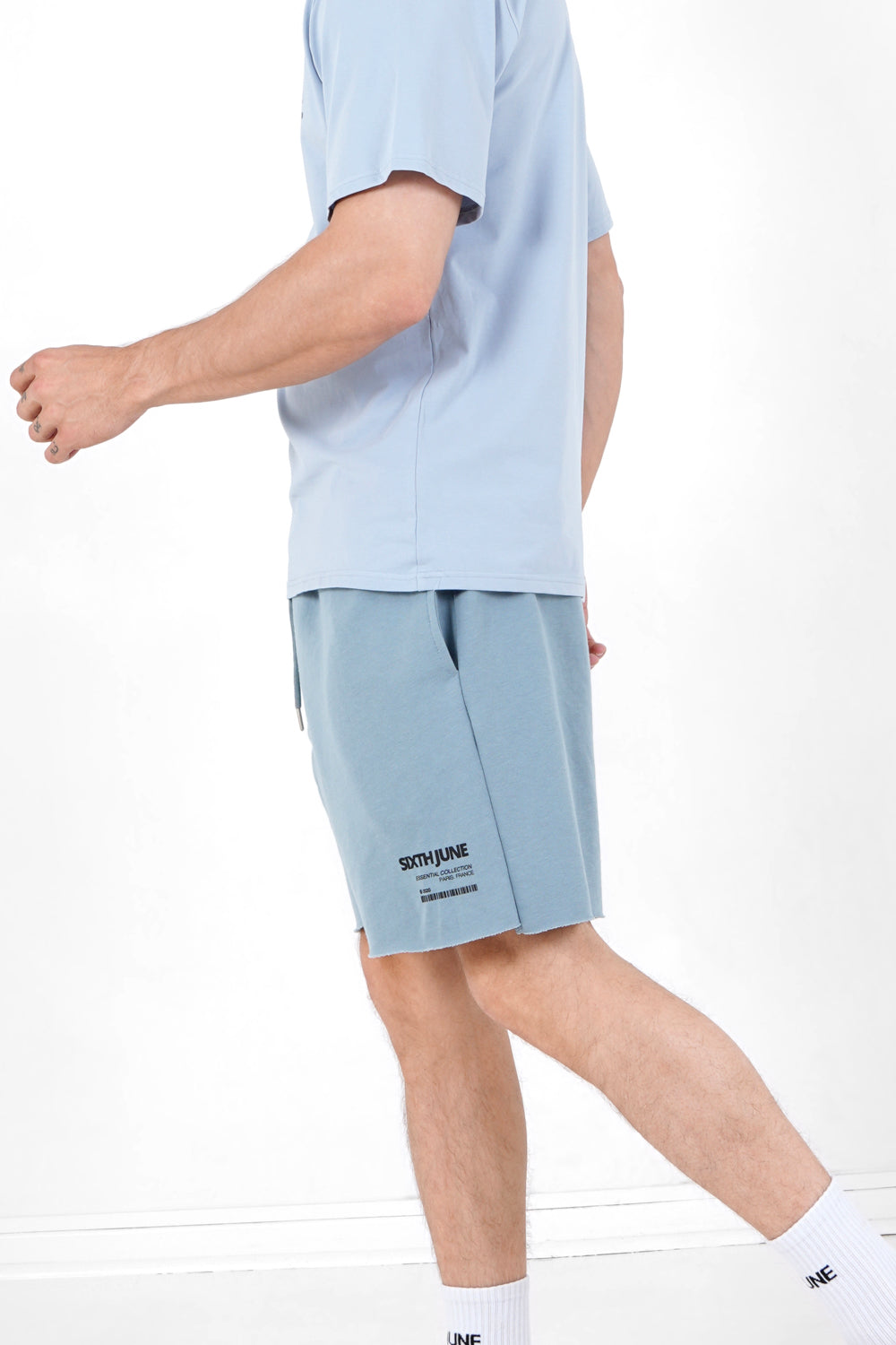 Sixth June - Short barecode bords francs Bleu