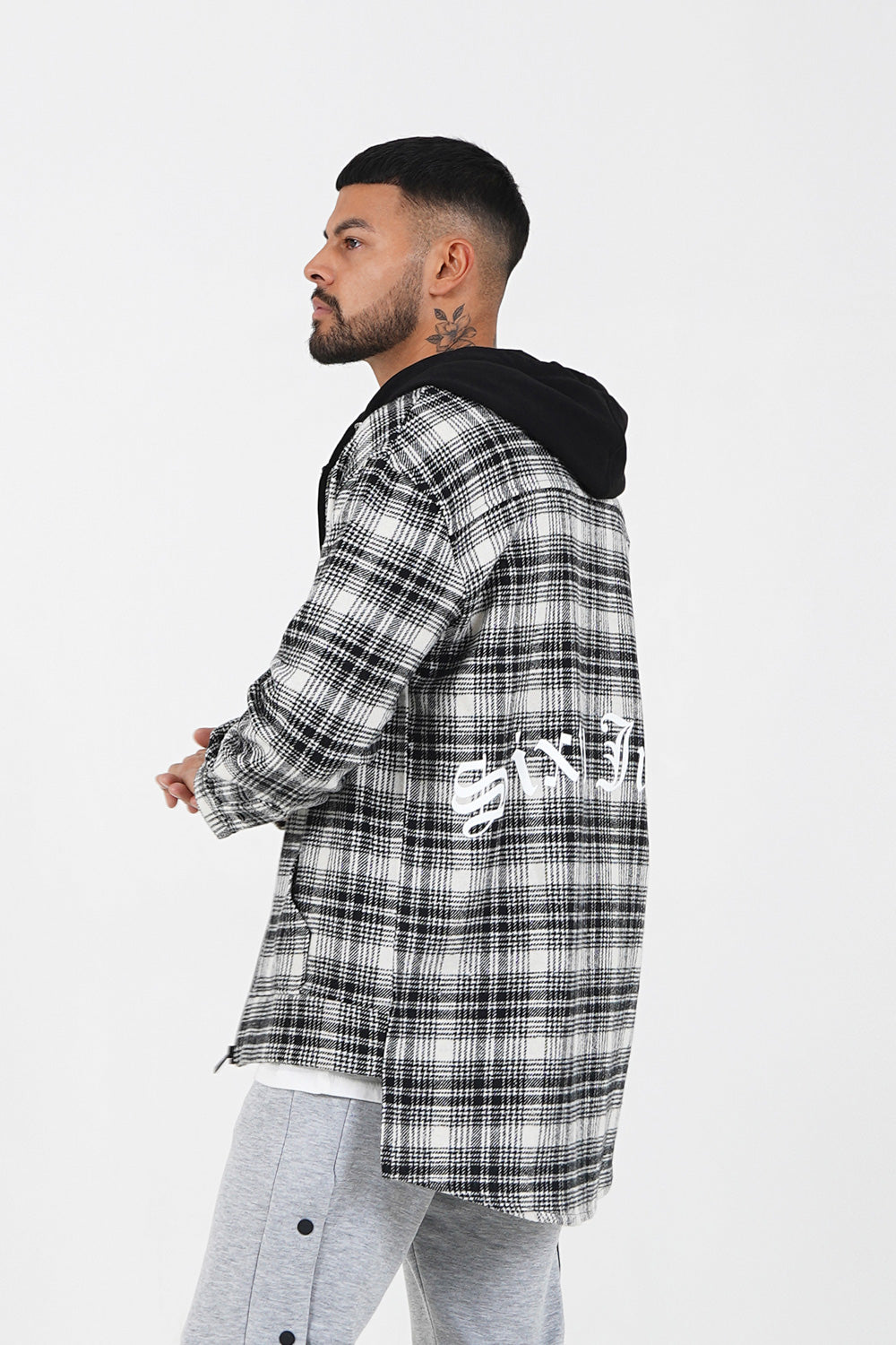 Sixth June - Chemise tartan capuche Noir