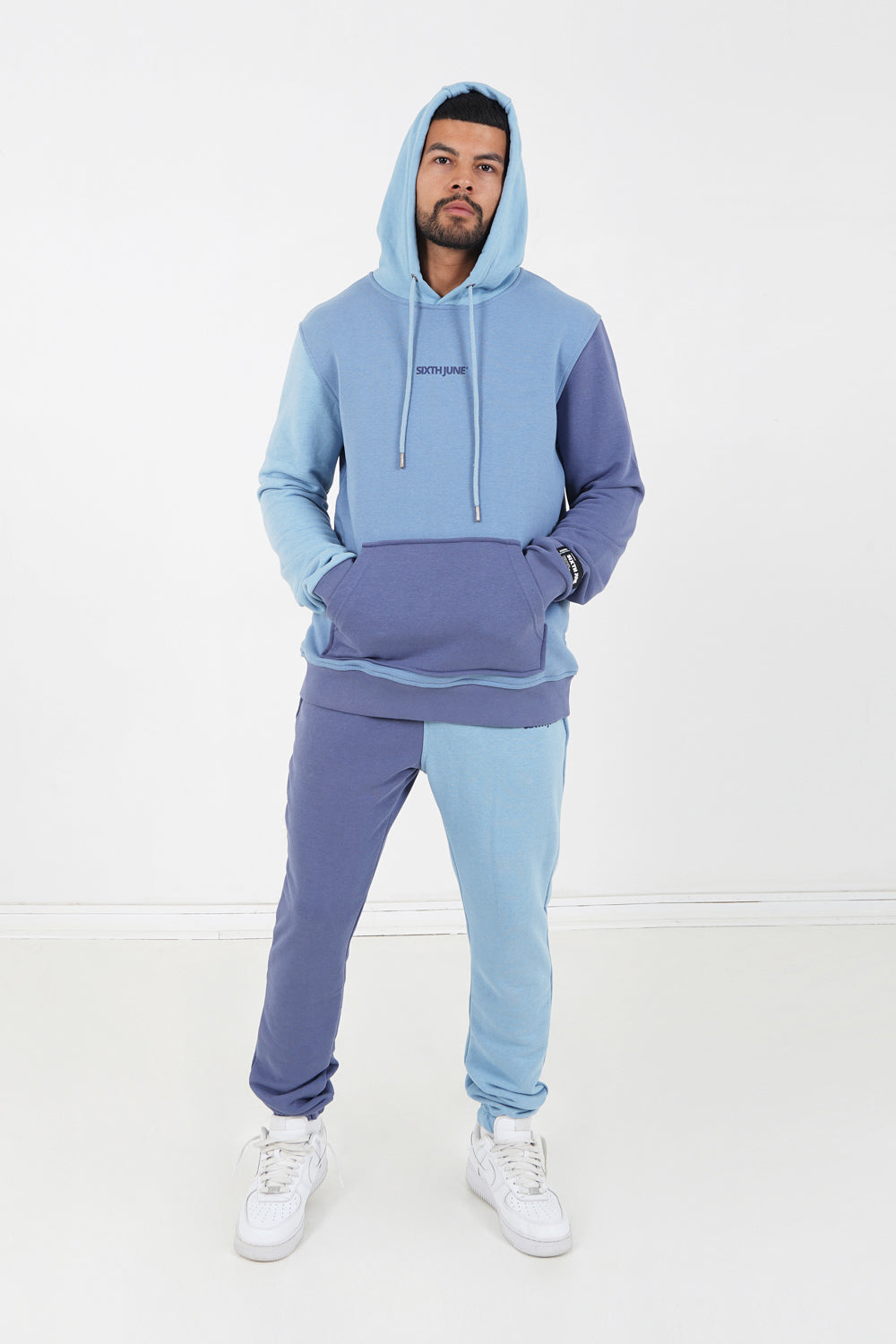 Sixth June - Jogging bicolore logo Bleu