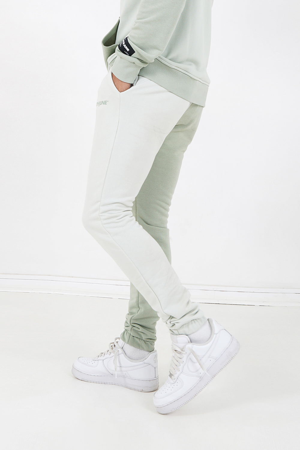 Sixth June - Jogging bicolore logo Vert clair