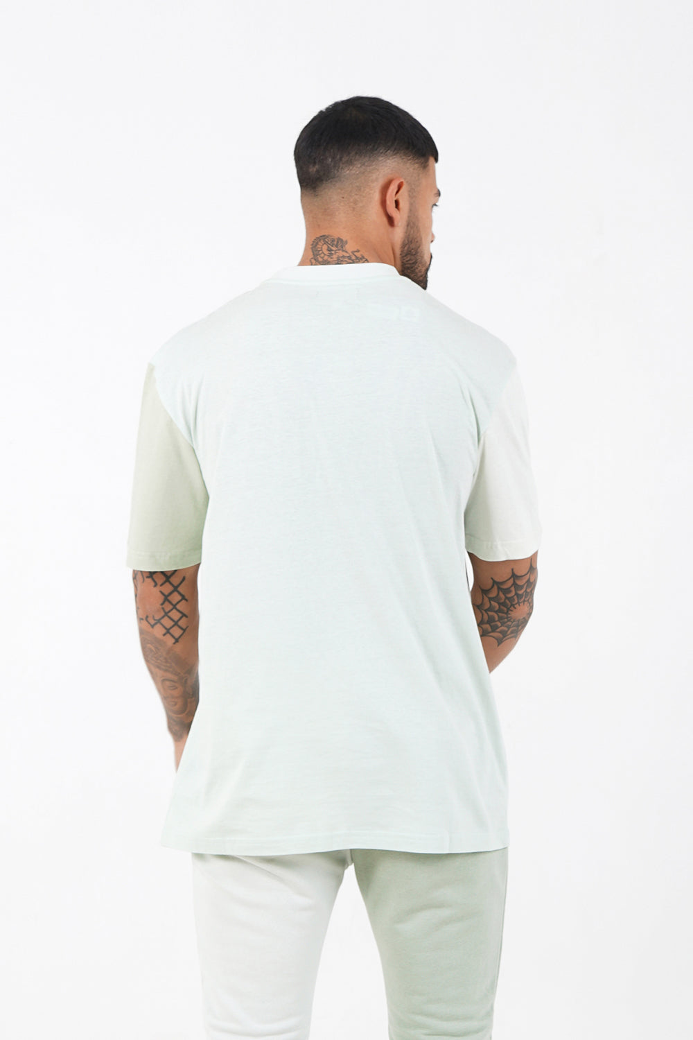 Sixth June - T-shirt tricolore logo Vert clair