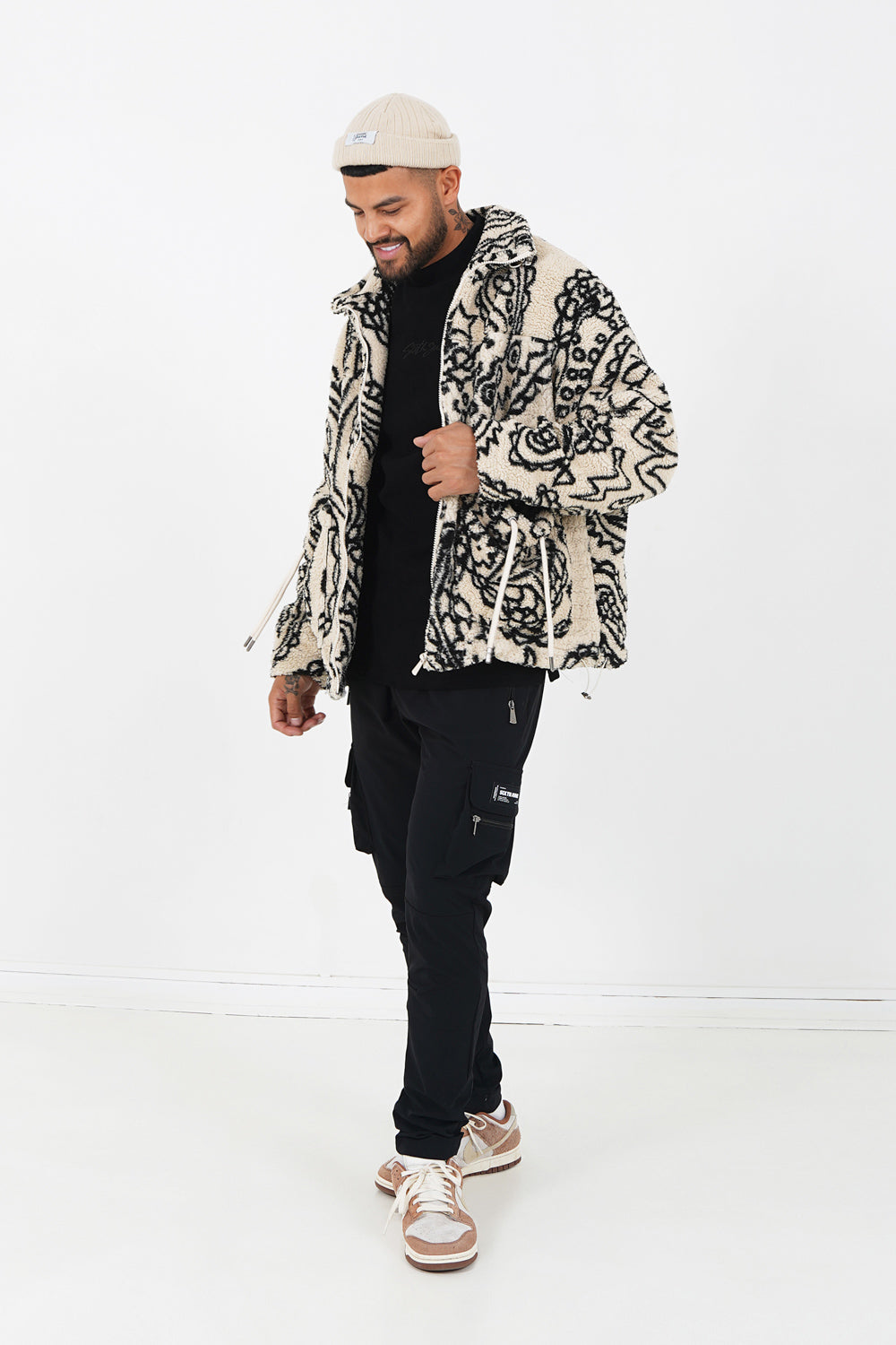 Sixth June - Veste bandana polaire Beige