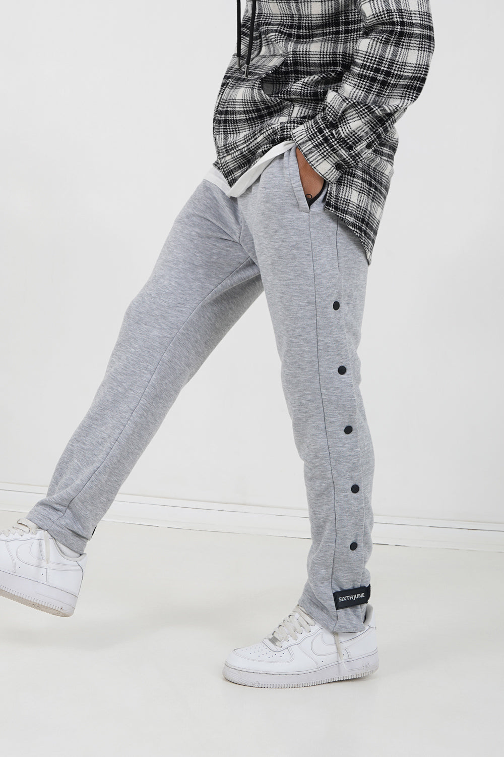 Sixth June - Jogging boutons pression Gris