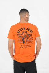 Sixth June - T-shirt squelette gothique Orange