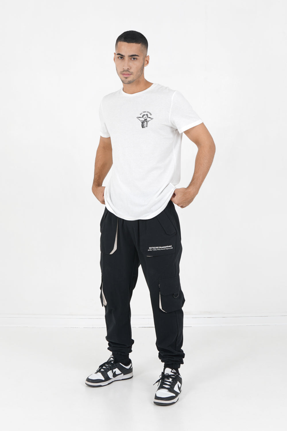 Sixth June - T-shirt squelette gothique Blanc