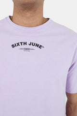 Sixth June - T-shirt logo incurvé avant arrière Violet