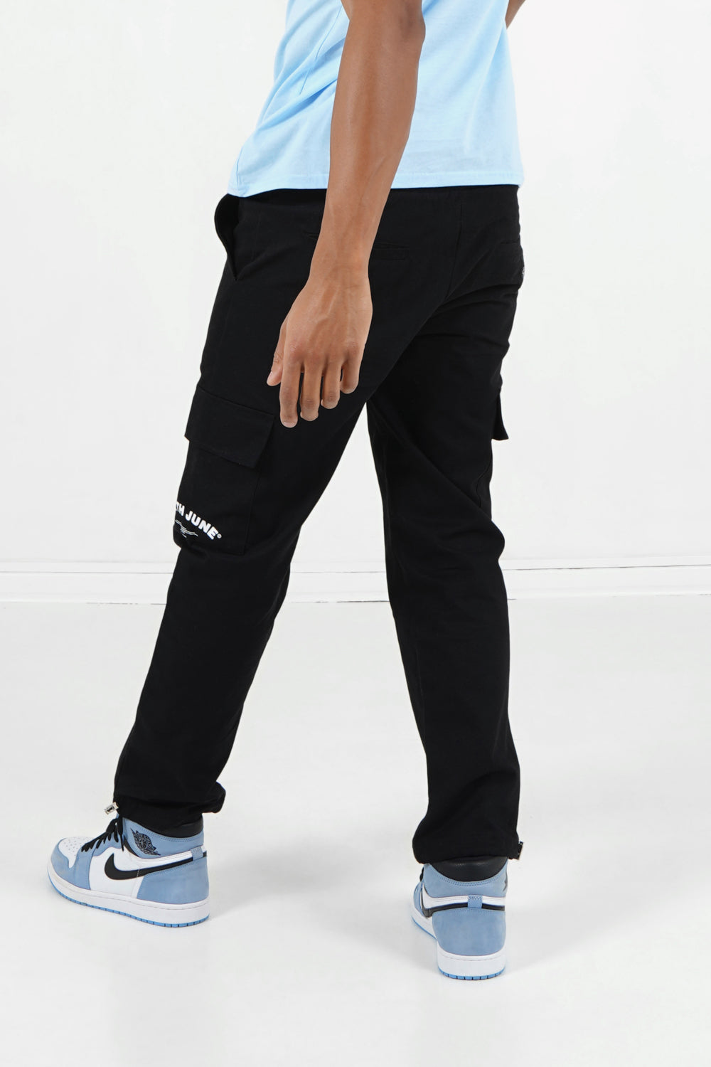 Sixth June - Pantalon cargo logo incurvé Noir