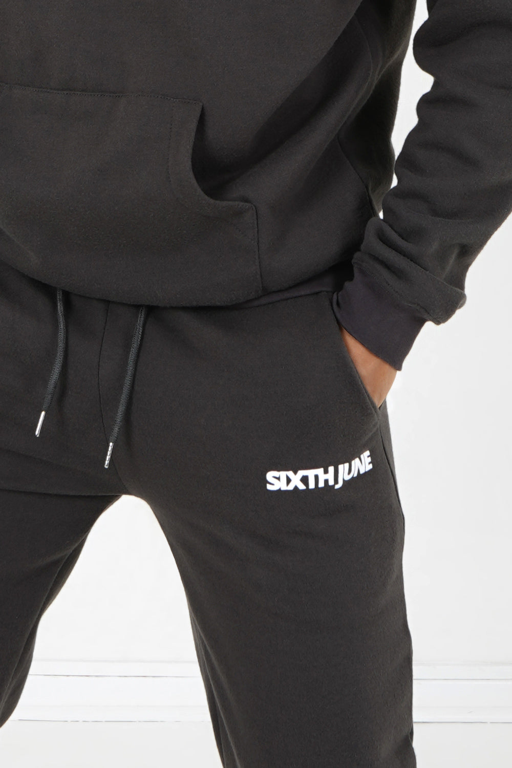 Sixth June - Jogging molletonné logo Gris foncé