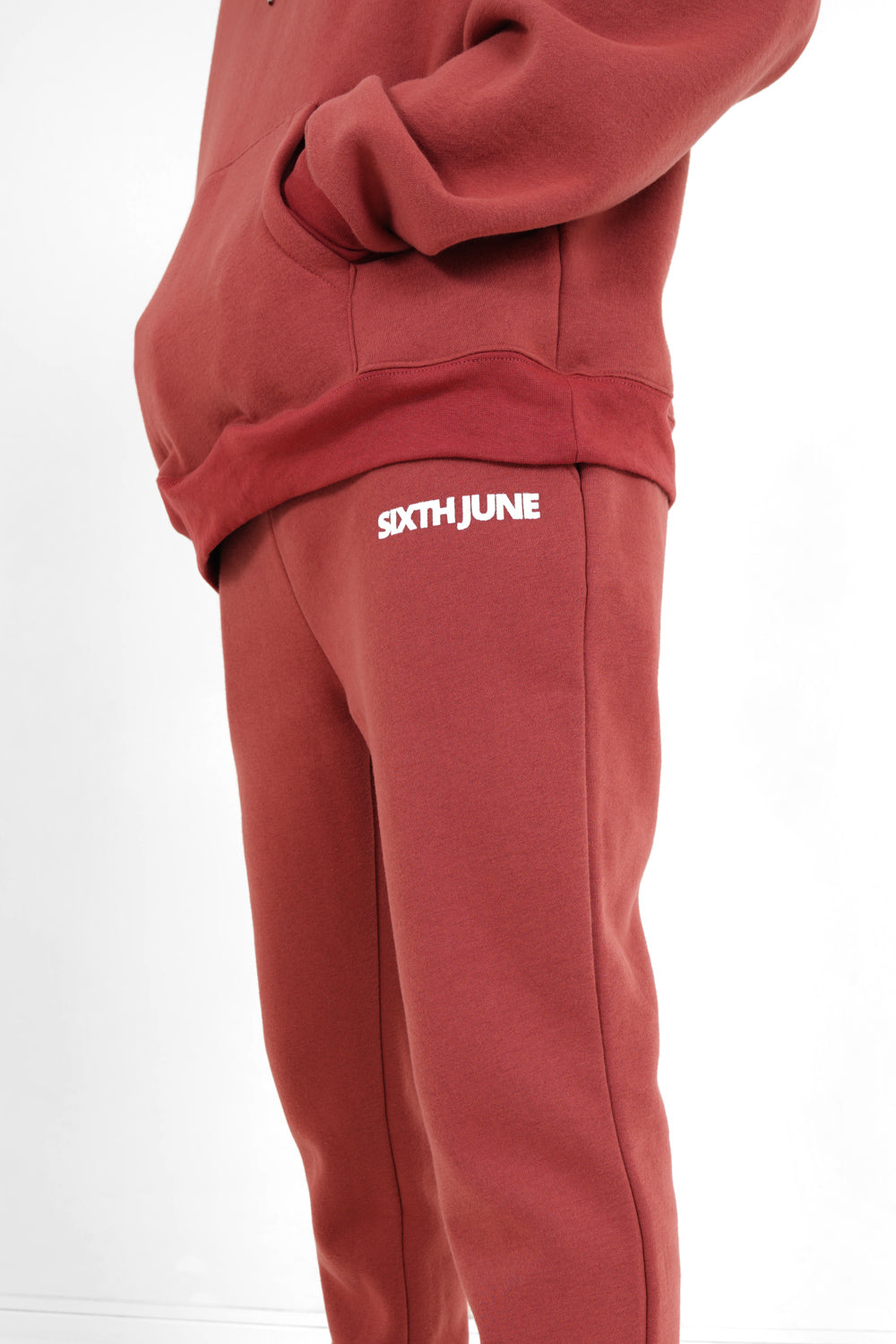 Sixth June - Jogging molletonné logo Rouge foncé