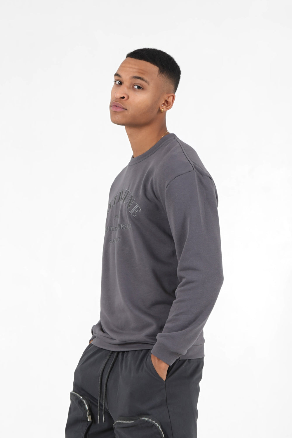 Sixth June - Sweatshirt broderies Gris foncé