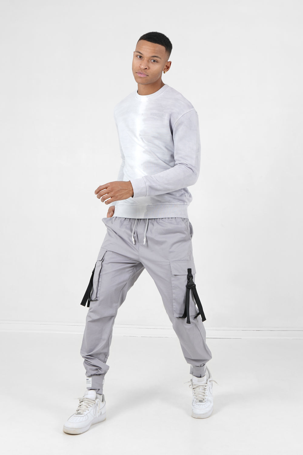 Sixth June - Sweatshirt bicolore délavé logo Gris clair