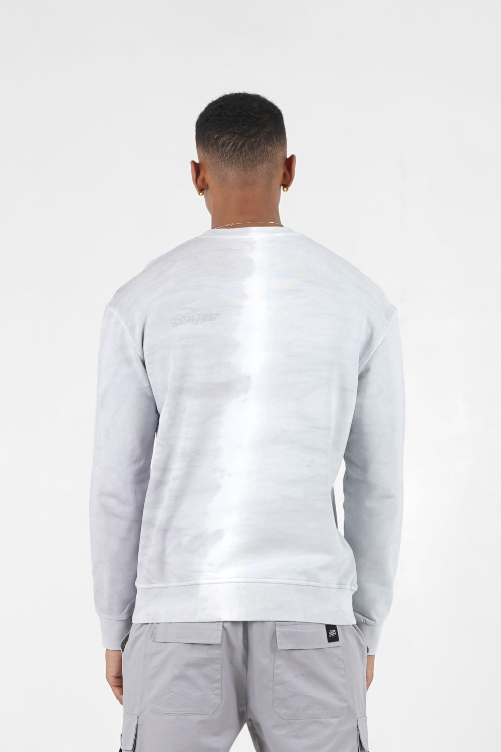 Sixth June - Sweatshirt bicolore délavé logo Gris clair