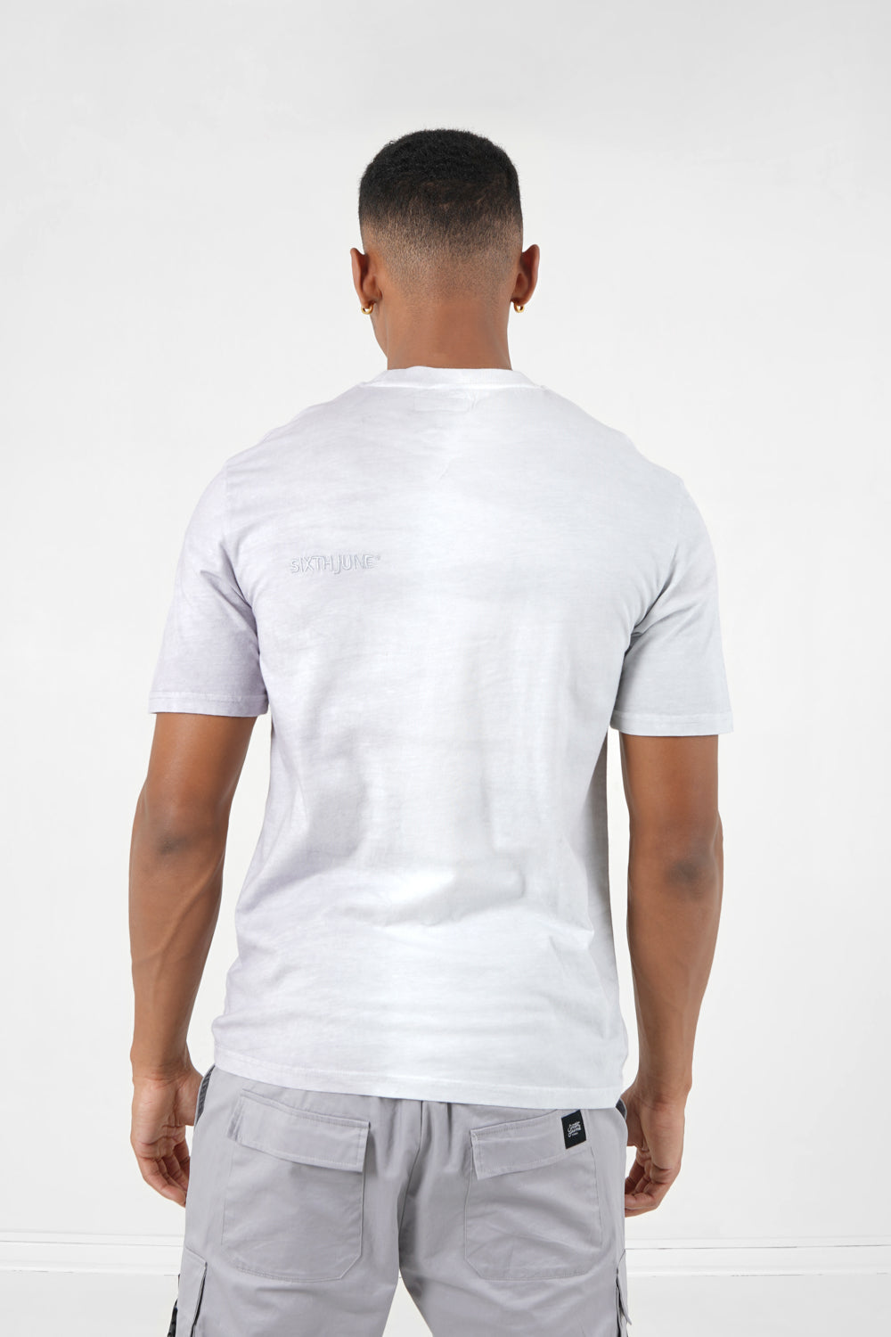 Sixth June - T-shirt bicolore délavé logo Gris