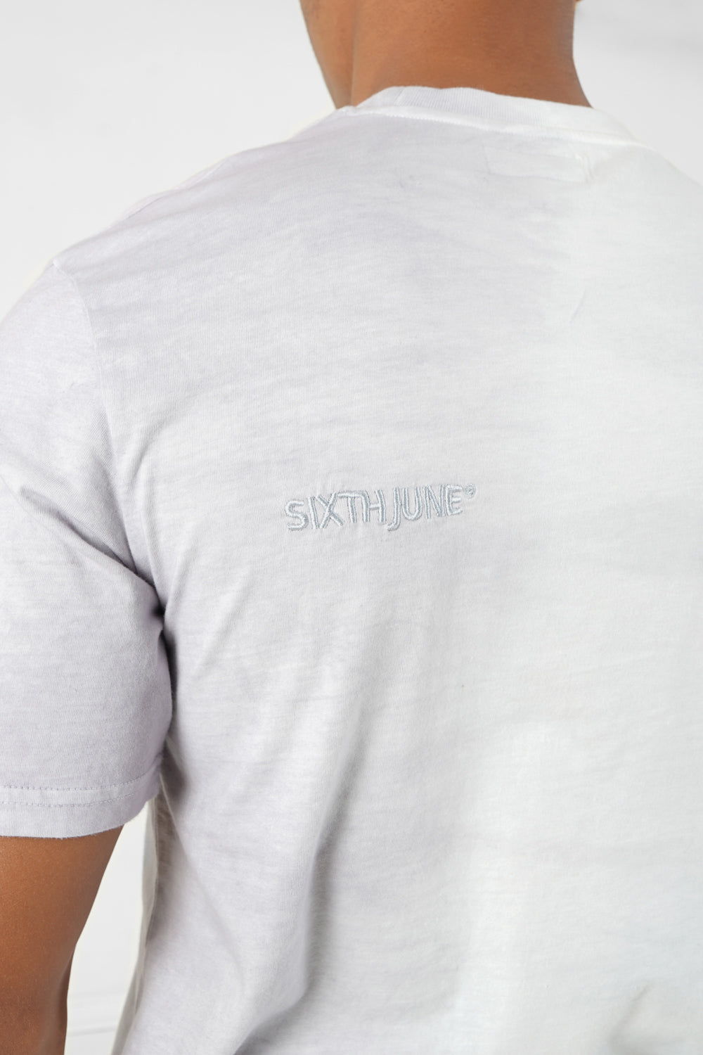 Sixth June - T-shirt bicolore délavé logo Gris