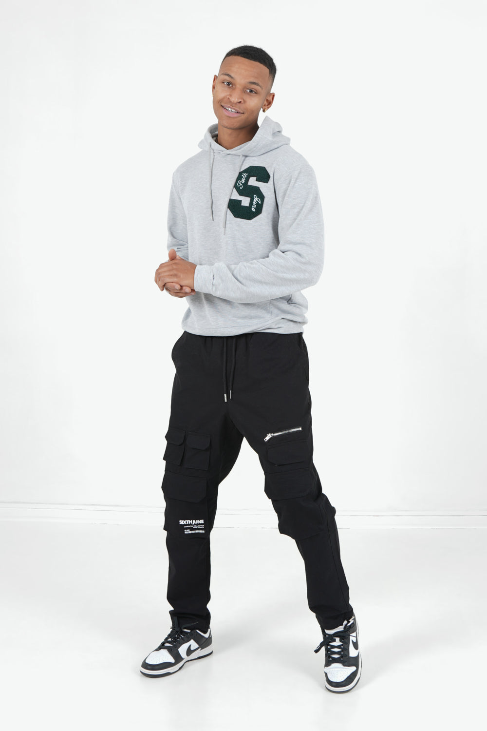 Sixth June - Pantalon poches cargo code barres Noir