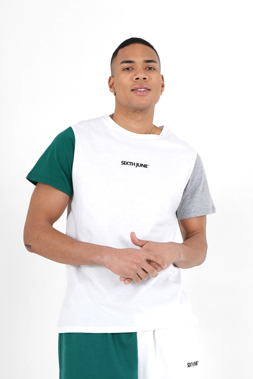 Sixth June - T-shirt tricolore imprimé Blanc