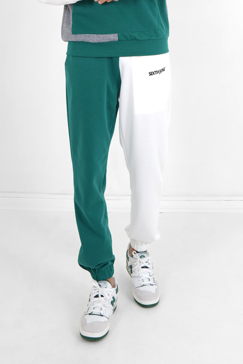 Sixth June - Jogging bicolore logo Vert