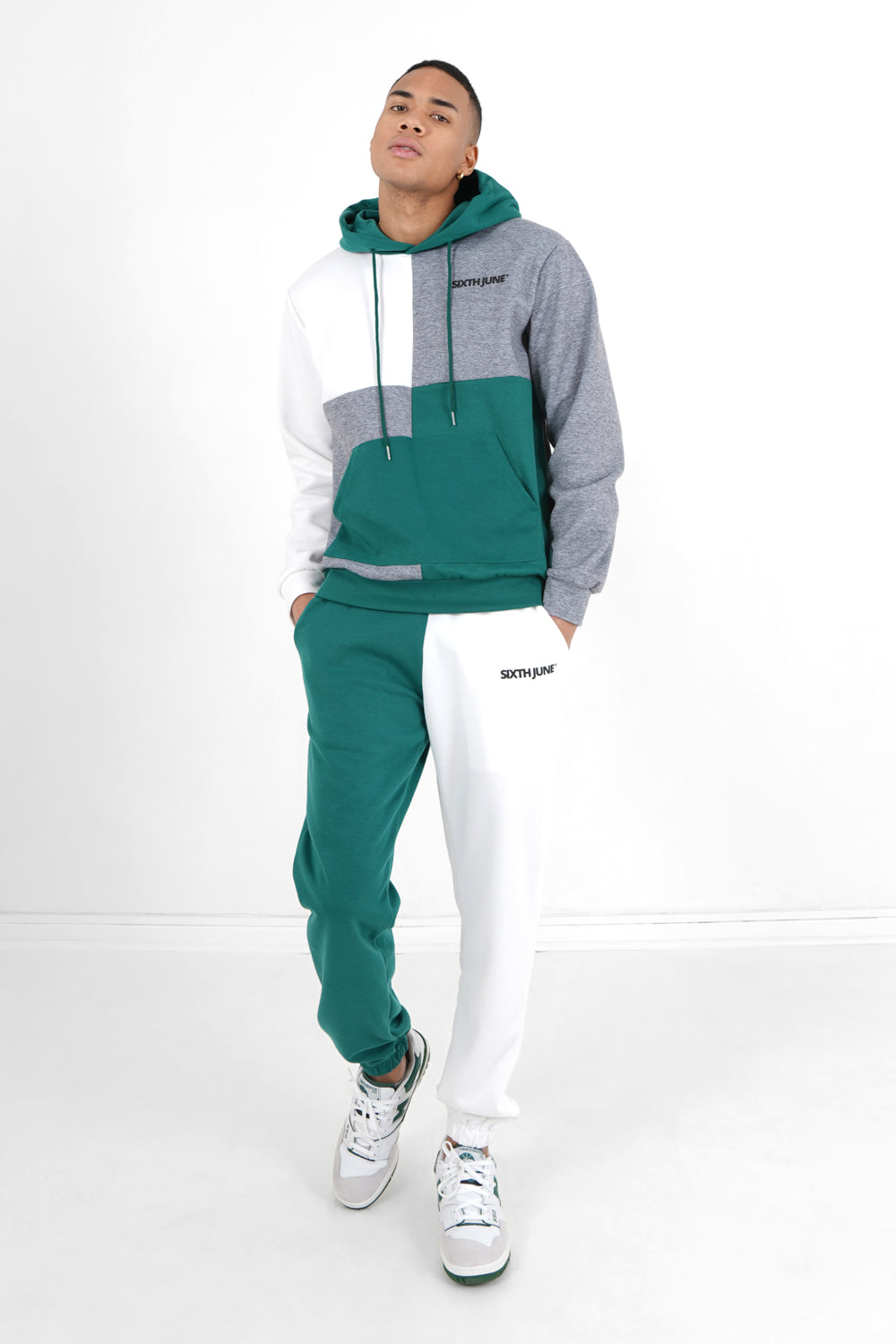 Sixth June - Jogging bicolore logo Vert