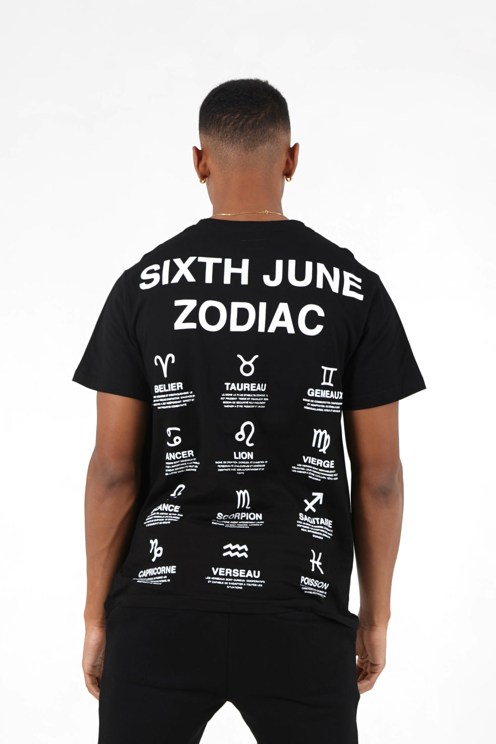 Sixth June - T-shirt manches courtes signes zodiaque Noir