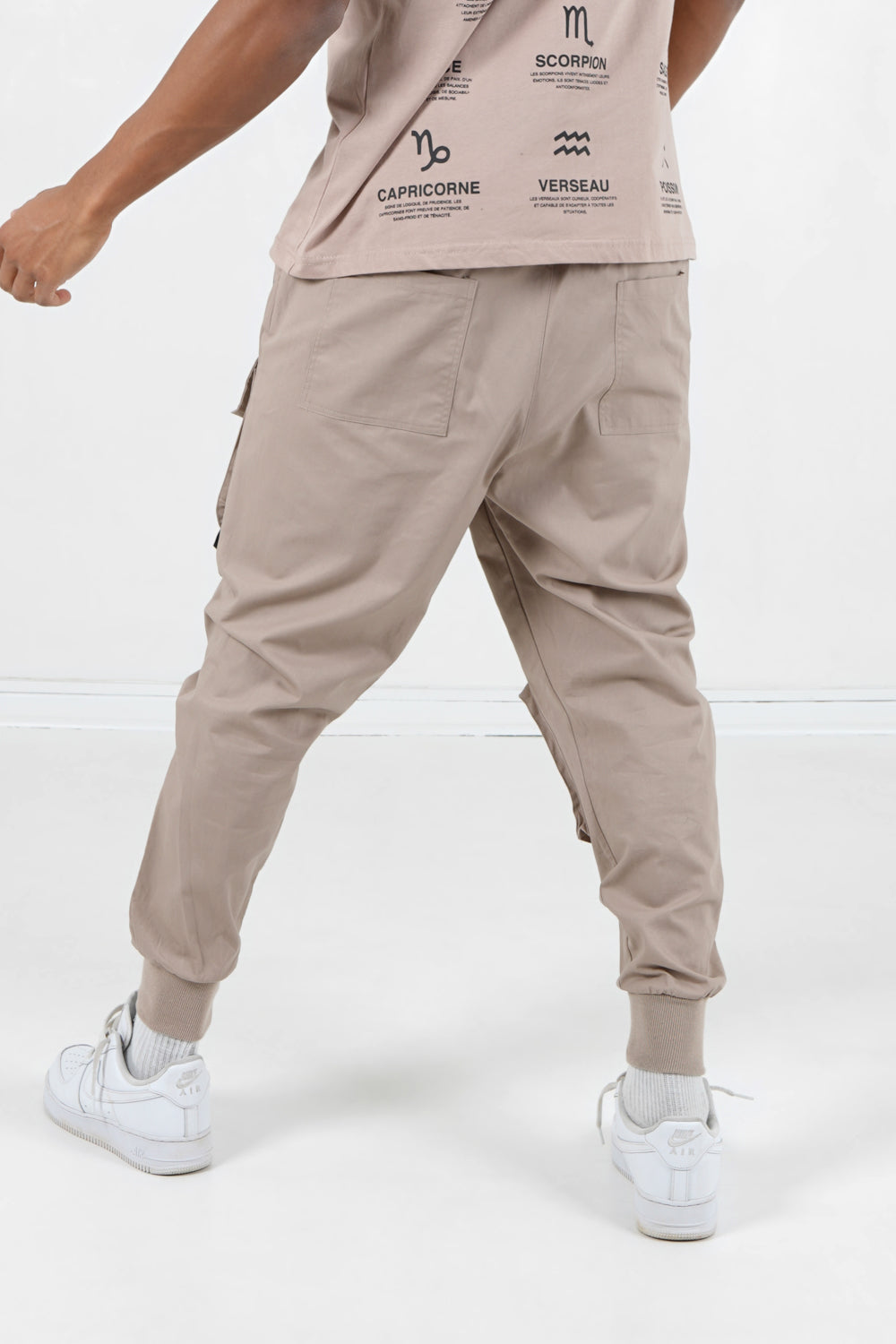 Sixth June - Cargo boucles poches logo Beige foncé