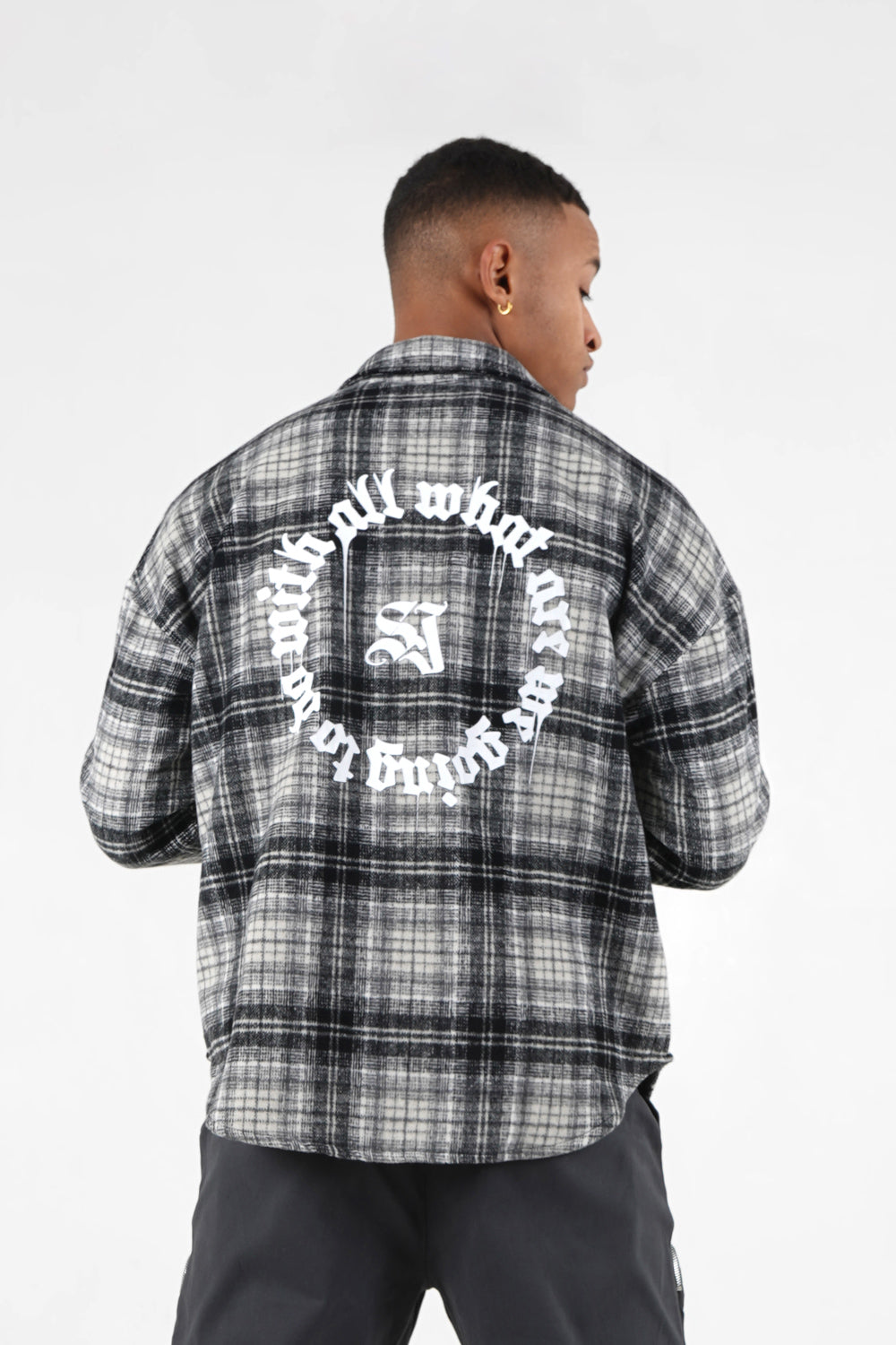 Sixth June - Chemise polaire tartan Gris foncé