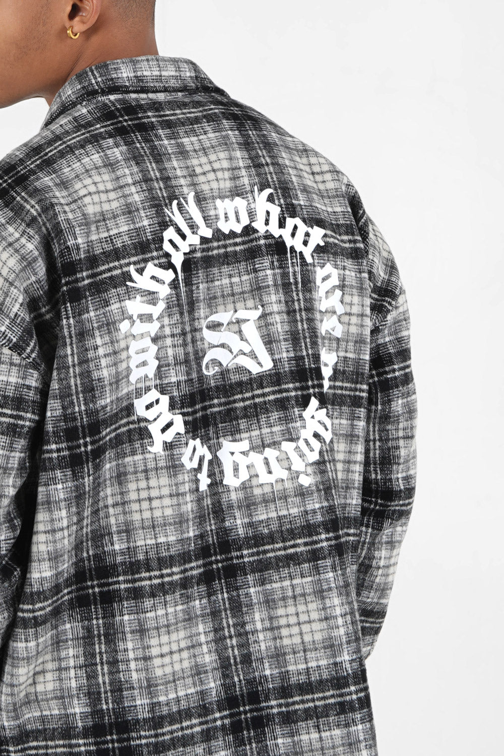 Sixth June - Chemise polaire tartan Gris foncé