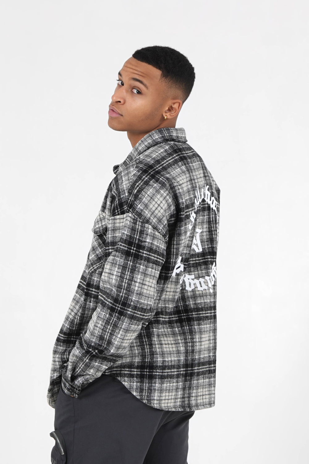 Sixth June - Chemise polaire tartan Gris foncé