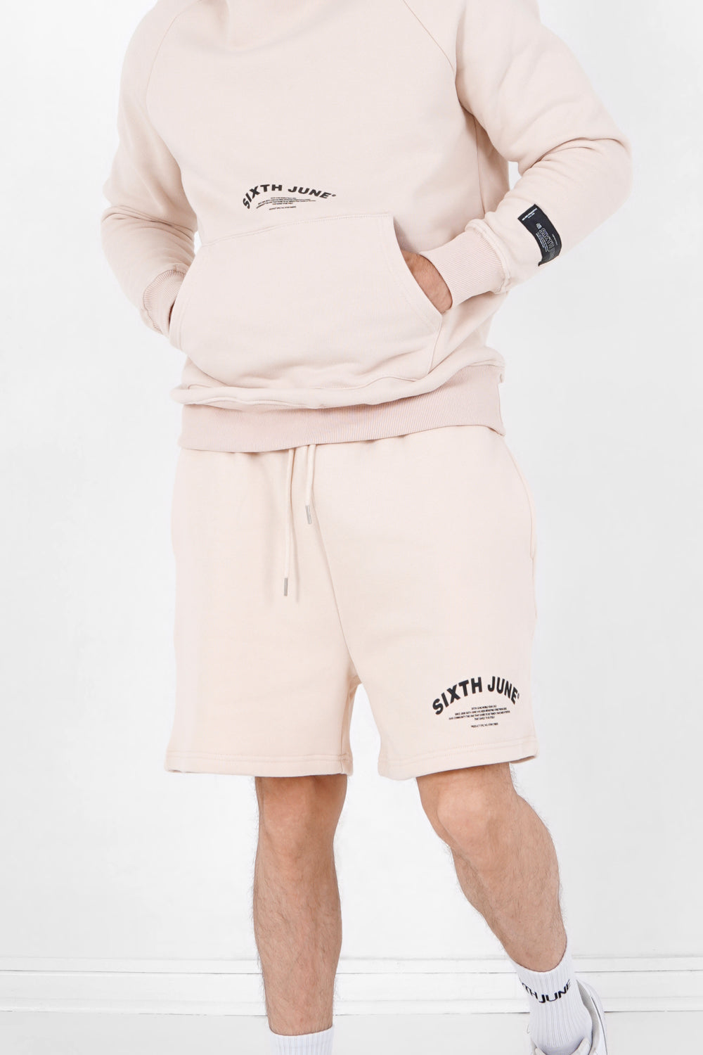 Sixth June - Short logo incurvé Beige