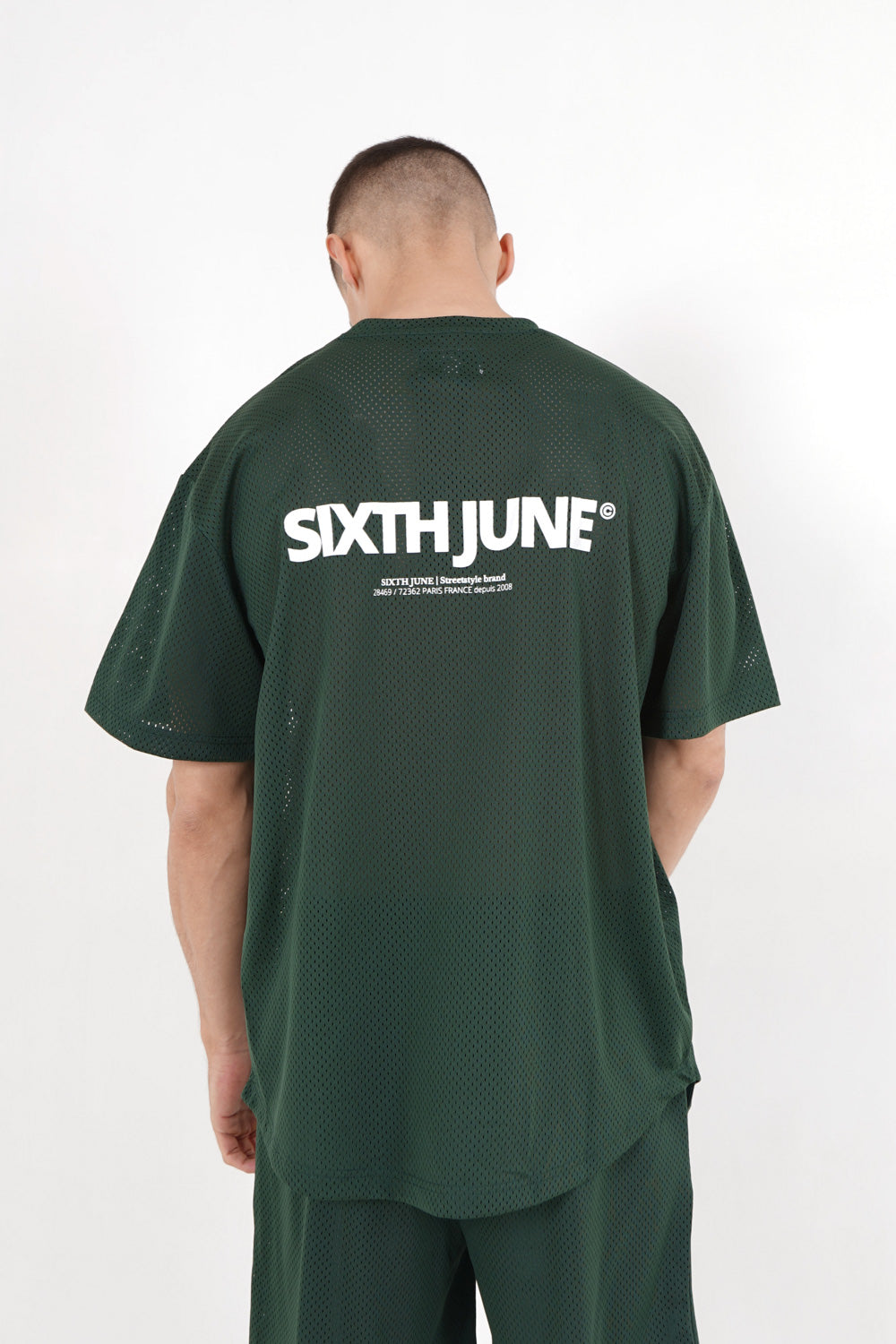 Sixth June - Maillot mesh logo Vert foncé