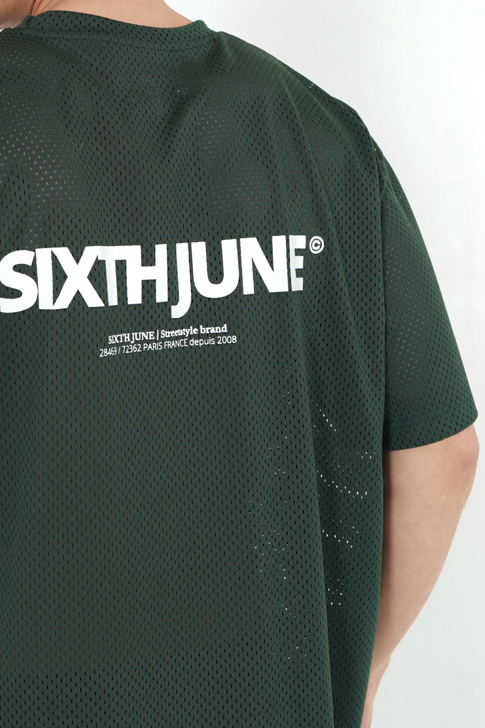 Sixth June - Maillot mesh logo Vert foncé