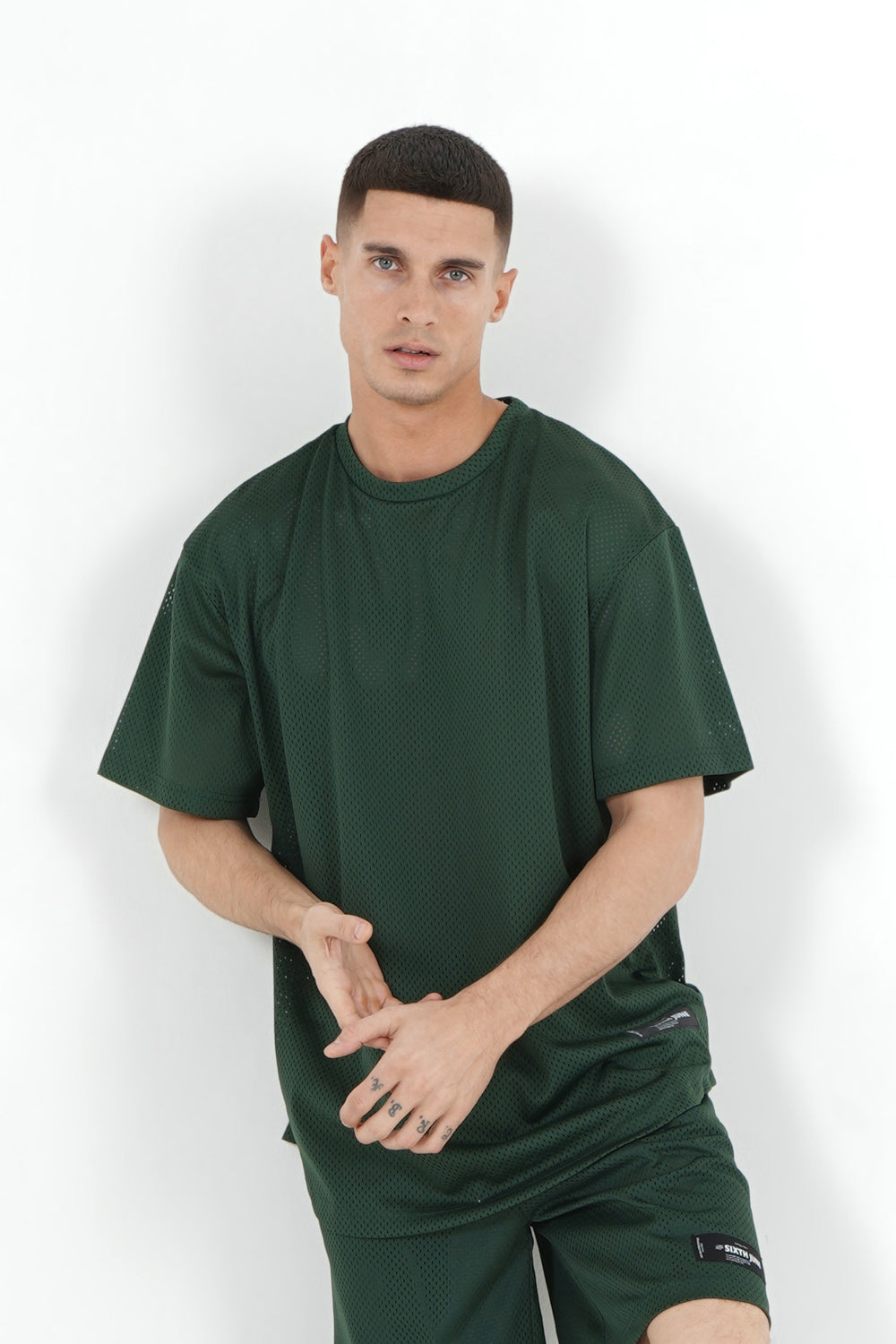 Sixth June - Maillot mesh logo Vert foncé